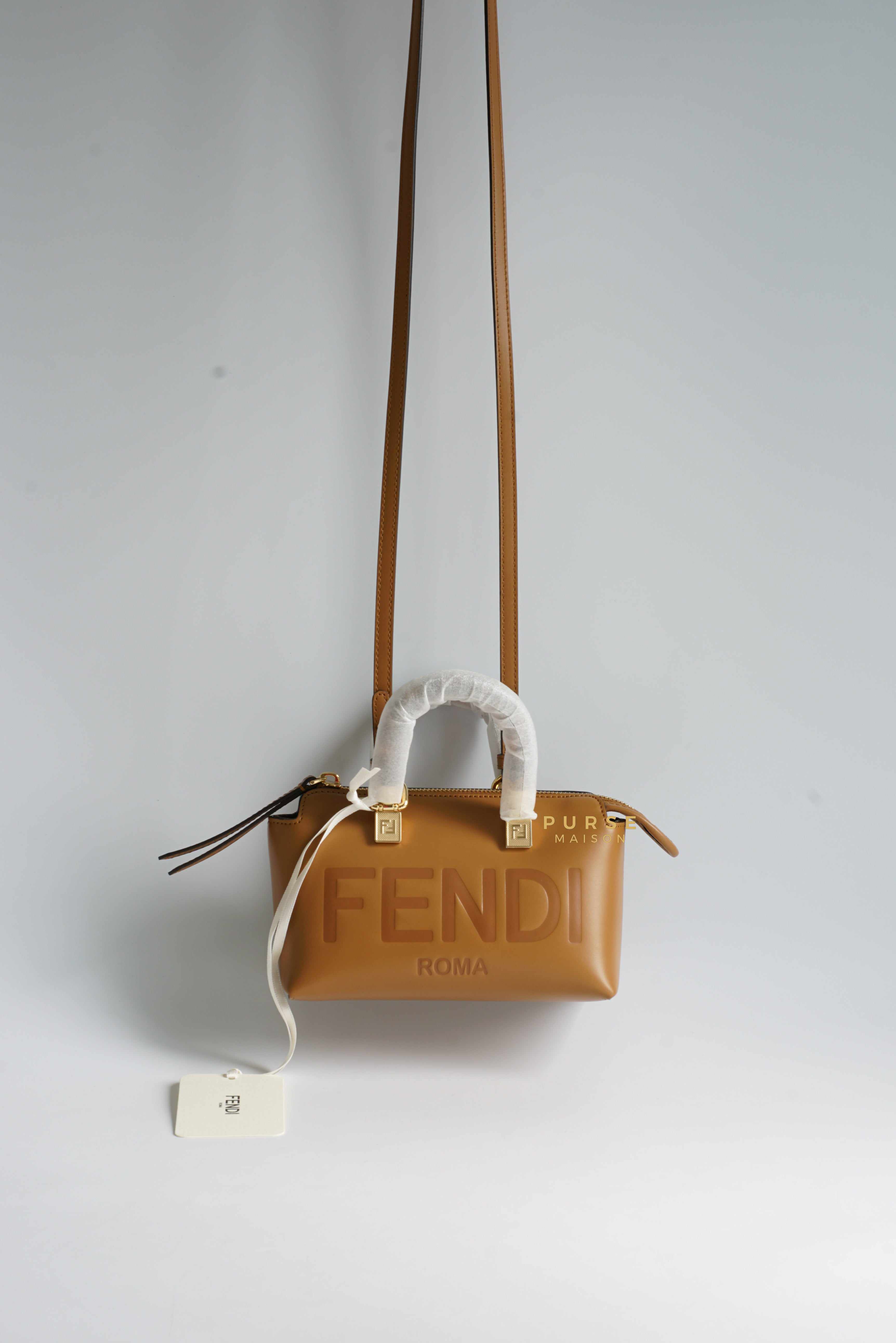 By The Way Mini - Small brown leather Boston bag