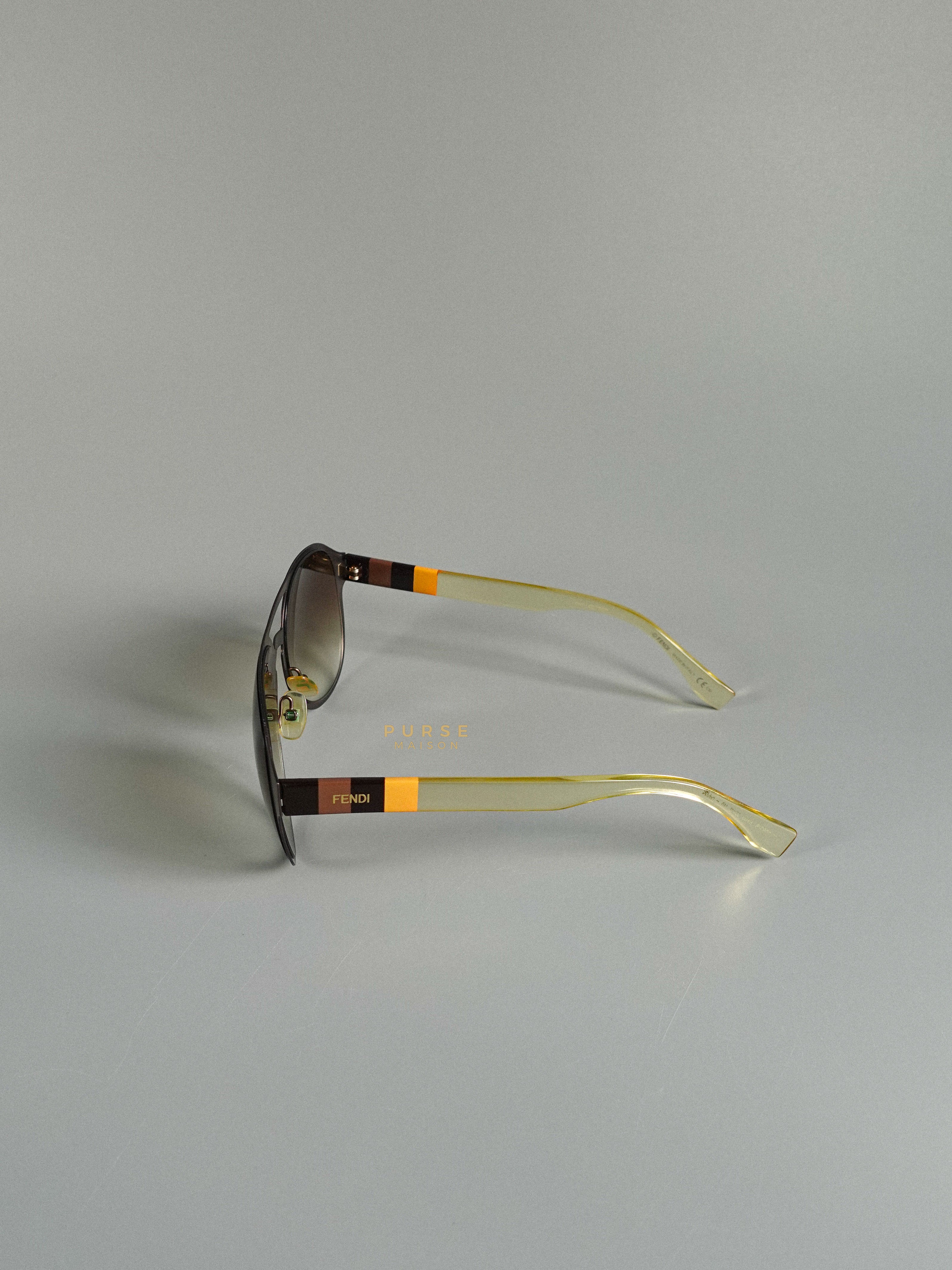 Fendi Dark Grey Gradient Pilot Sunglasses | Purse Maison Luxury Bags Shop