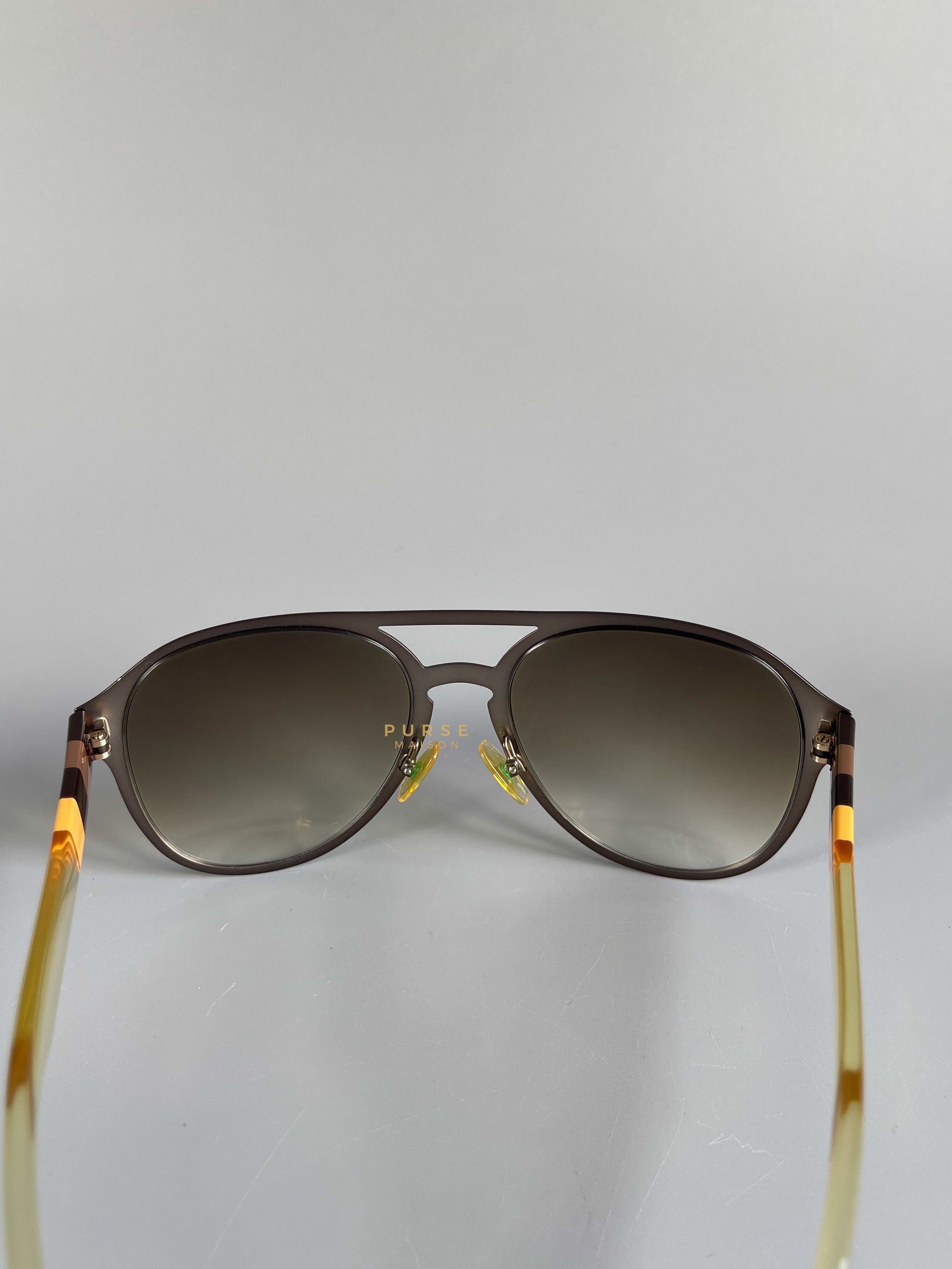 Fendi Dark Grey Gradient Pilot Sunglasses | Purse Maison Luxury Bags Shop