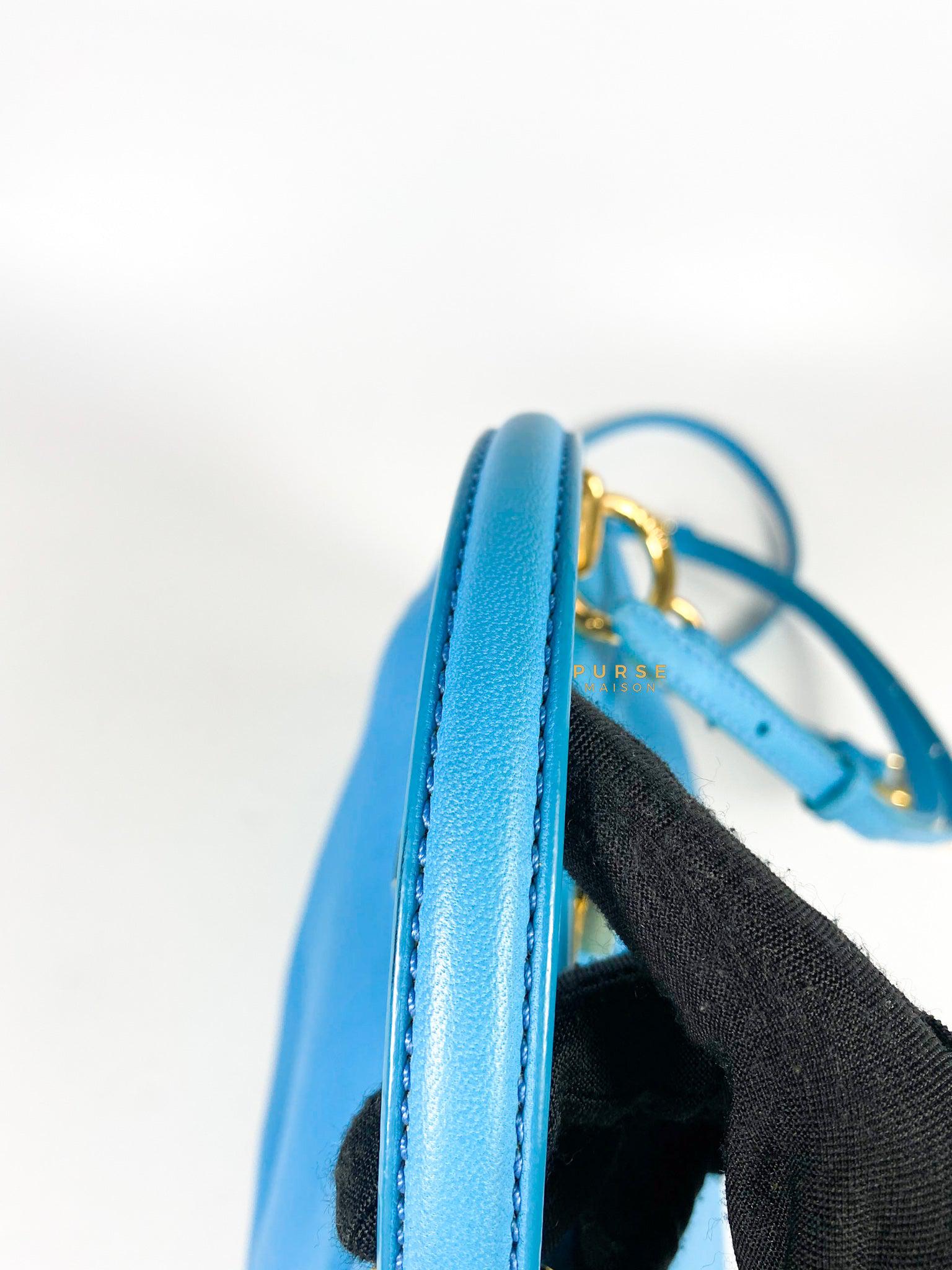 Fendi Mini Peekaboo Nappa Leather Gold hardware Sky Blue