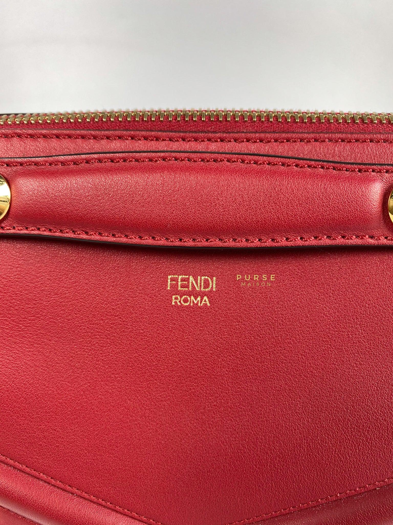 Fendi Monster By The Way Satchel Leather Mini Red