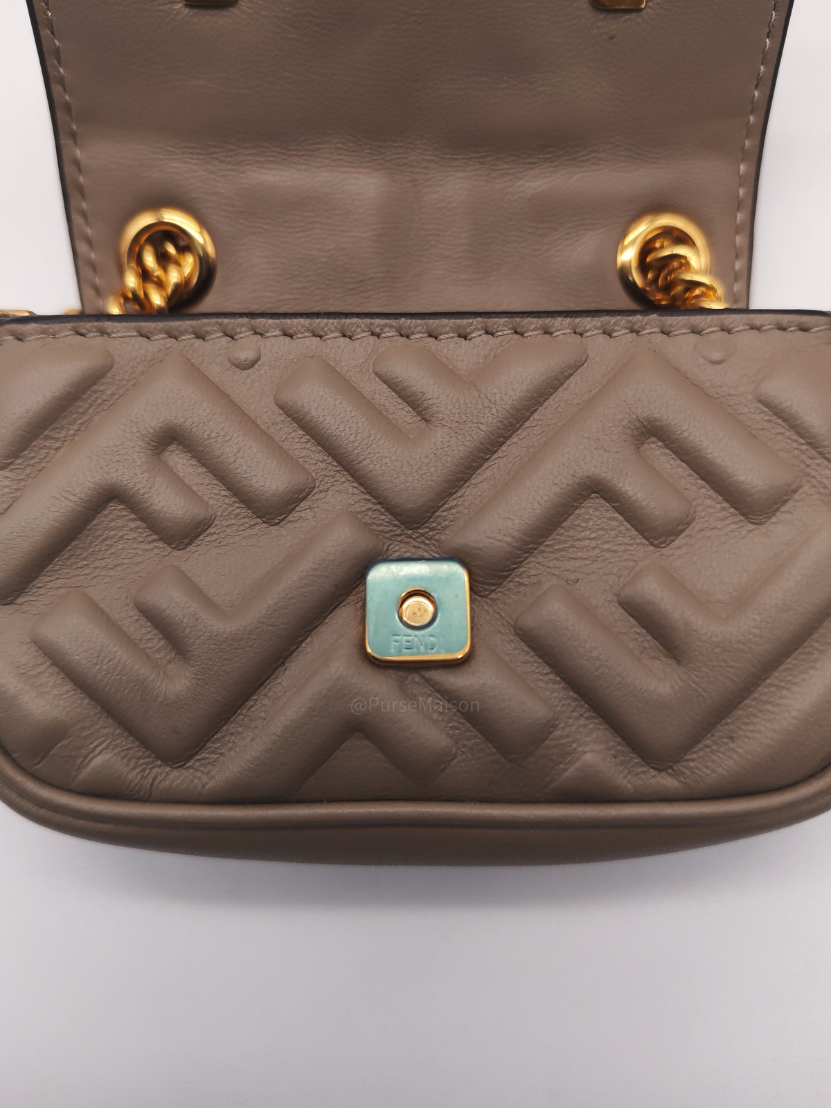 Fendi Nano Baguette Micro Bag in Zucca FF Leather | Purse Maison Luxury Bags Shop