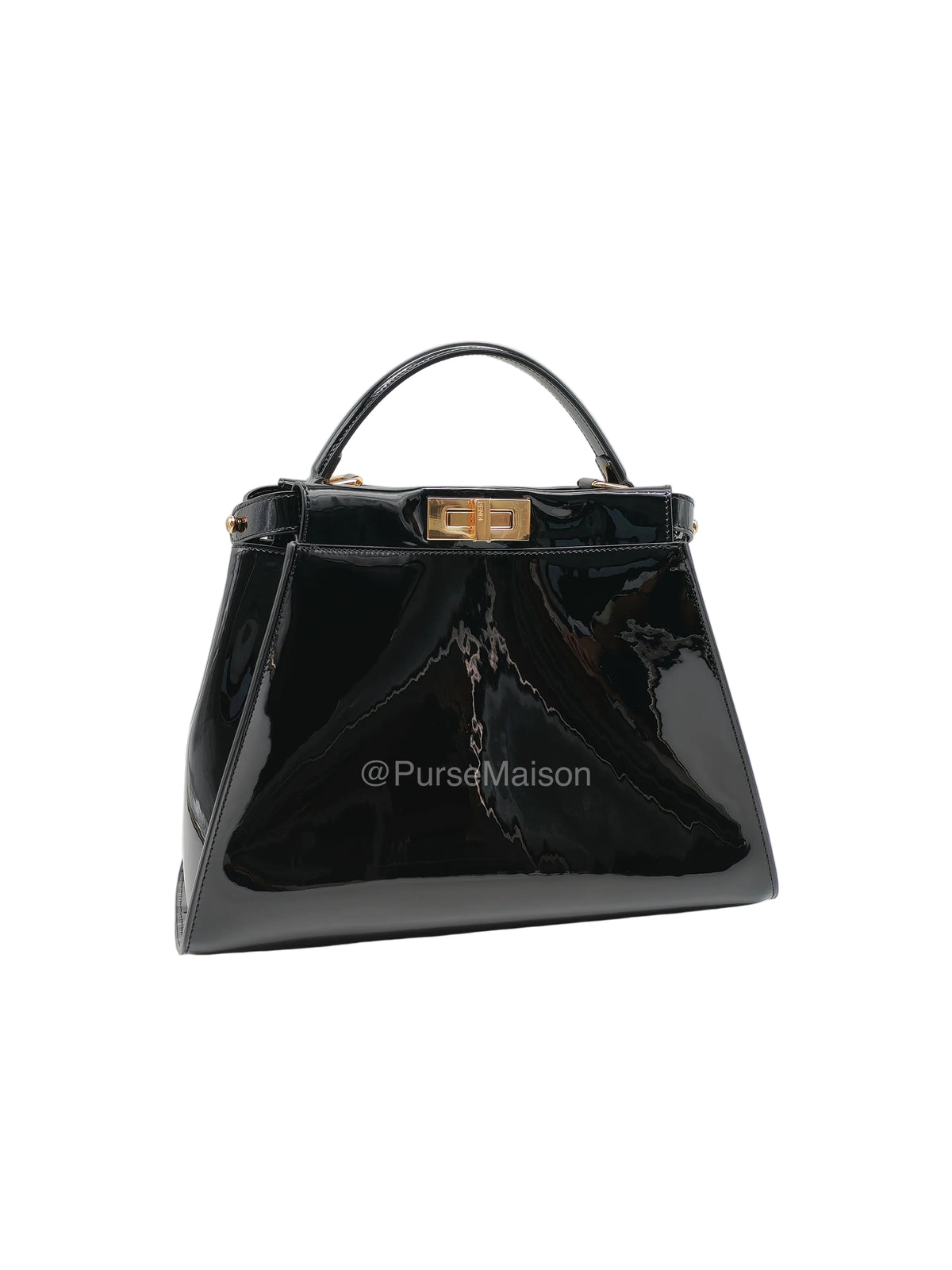 Fendi Peekaboo Defende Cover in Zucca Print Coated Canvas and Gold Hardware | Purse Maison Luxury Bags Shop