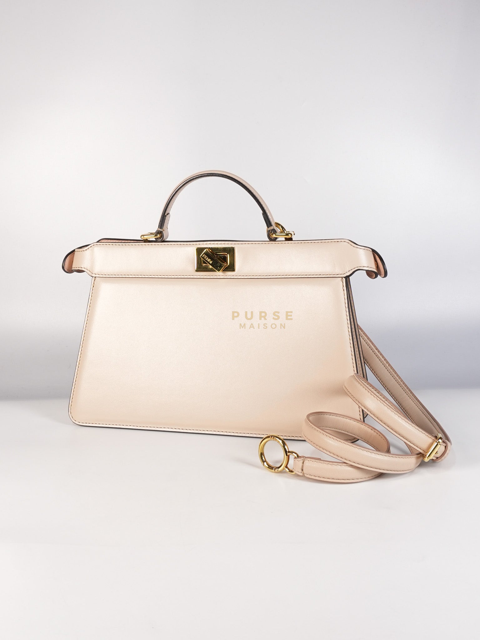 Peekaboo I See U East West Nappa Pink Leather | Purse Maison Luxury Bags Shop