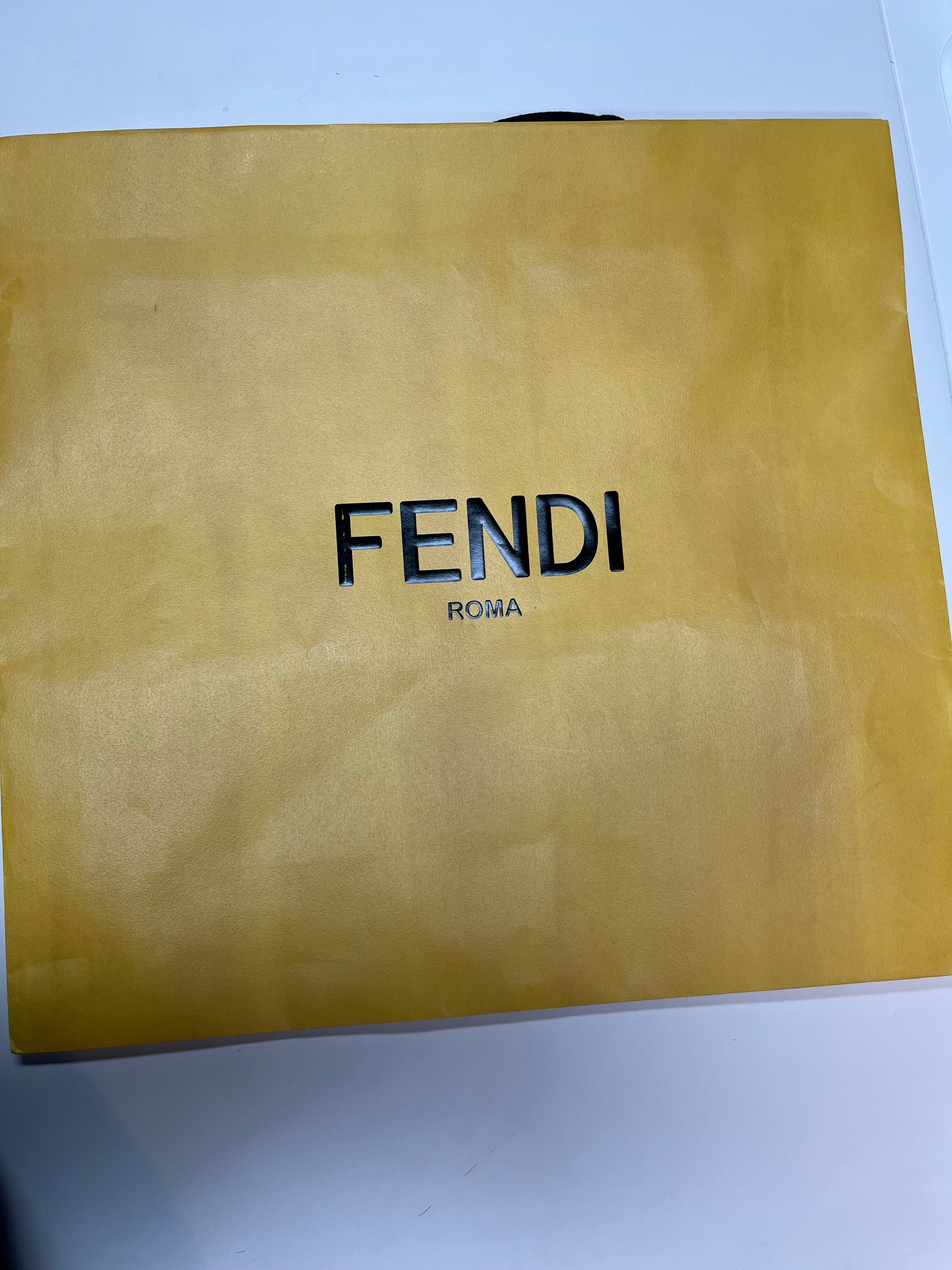 Fendi Peekaboo ISeeU Bag in Dark Beige Calfskin Leather and Gold Hardware | Purse Maison Luxury Bags Shop