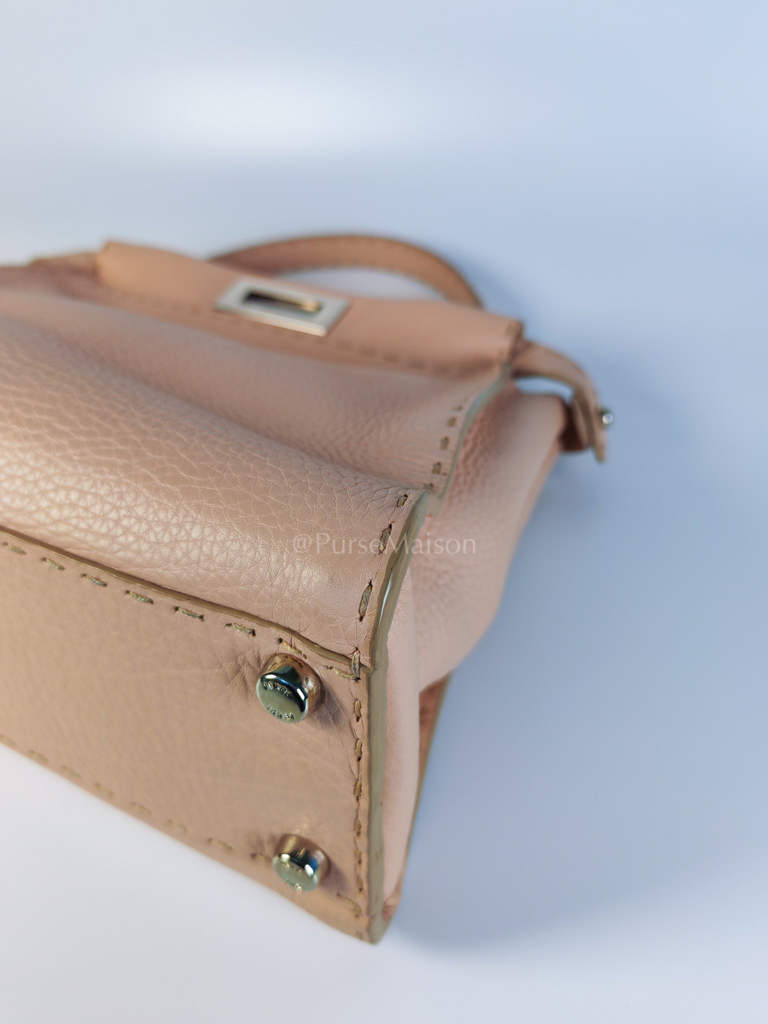 Peekaboo Medium in Cotton Candy Pink Selleria Leather Silver Harwdare | Purse Maison Luxury Bags Shop