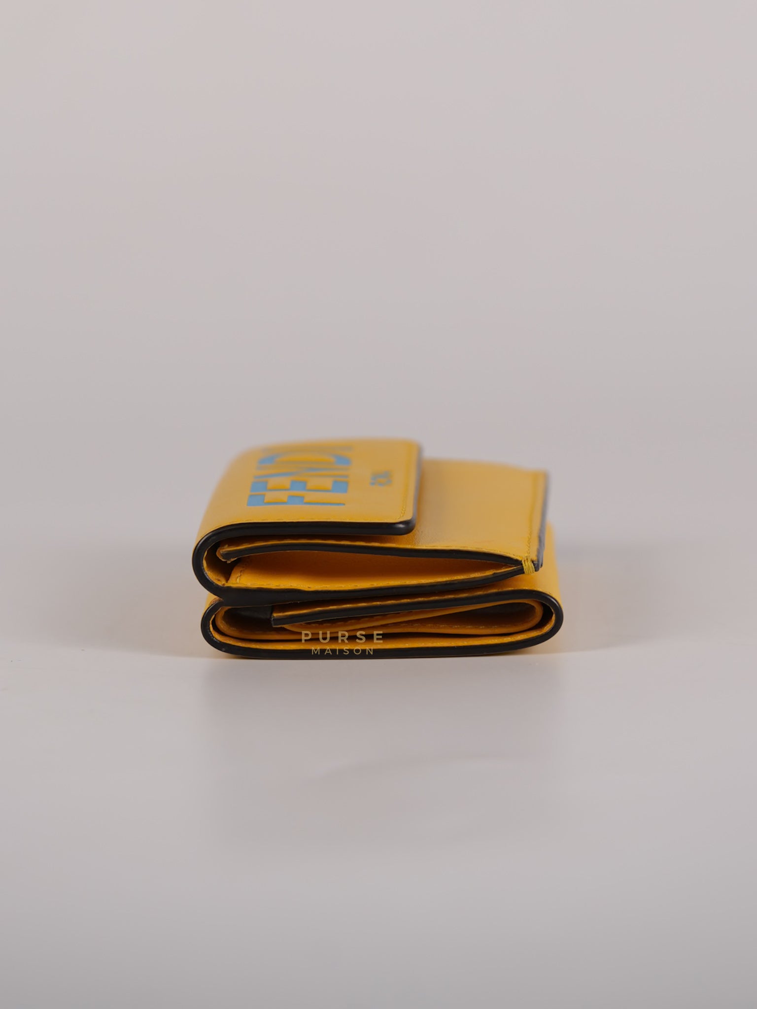 Roma Trifold Wallet in Yellow & Blue | Purse Maison Luxury Bags Shop