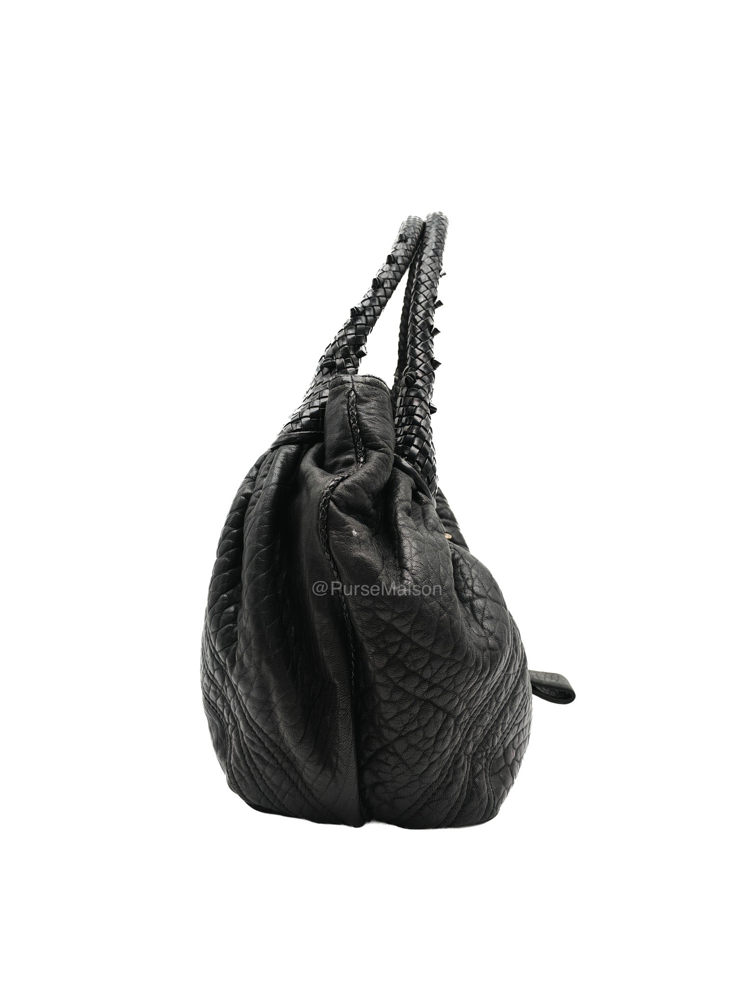Fendi Spy Bag in Black Nappa Nuvolata Leather | Purse Maison Luxury Bags Shop