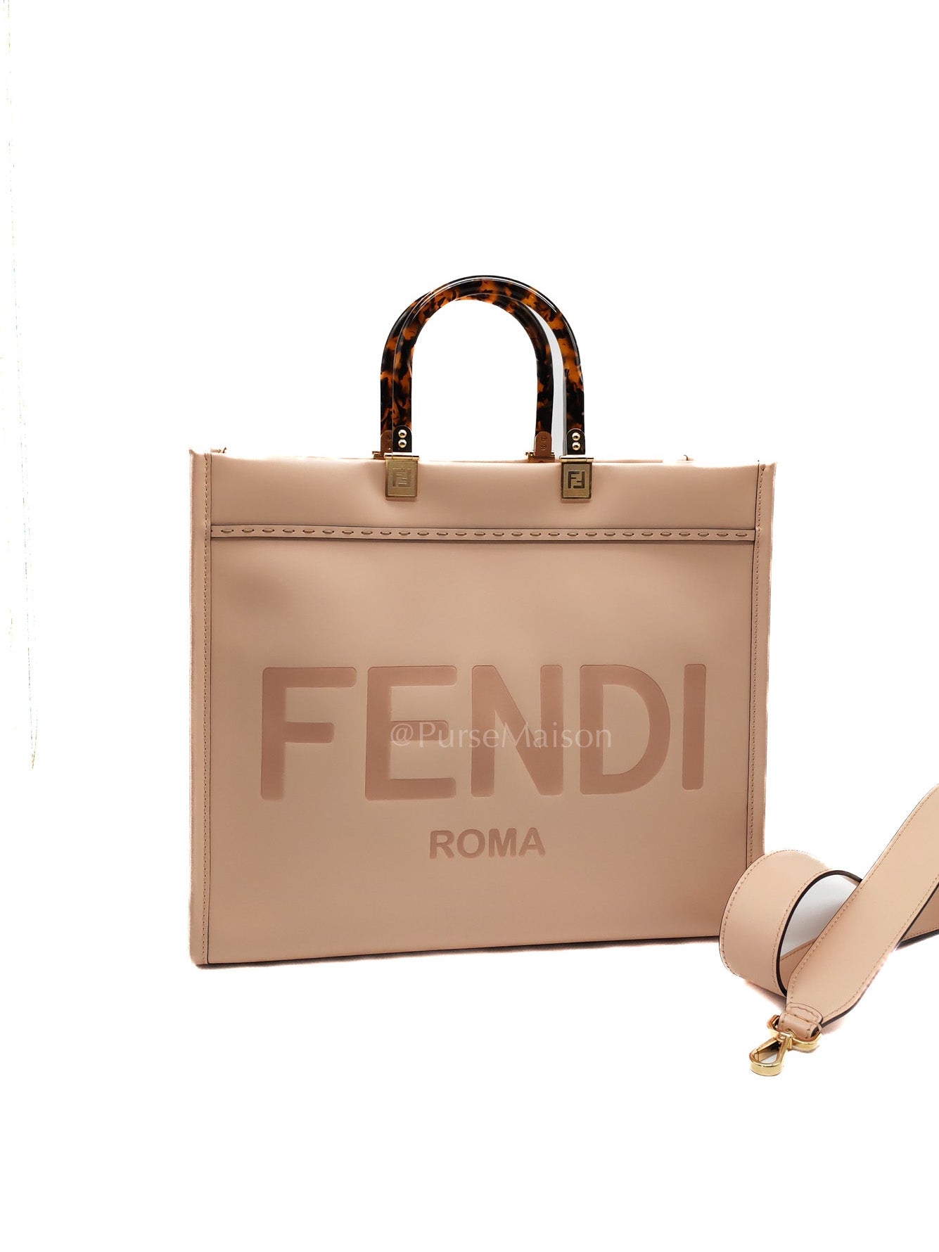 Fendi Sunshine Medium Tote Bag in Light Rose Shoulder Bag | Purse Maison Luxury Bags Shop