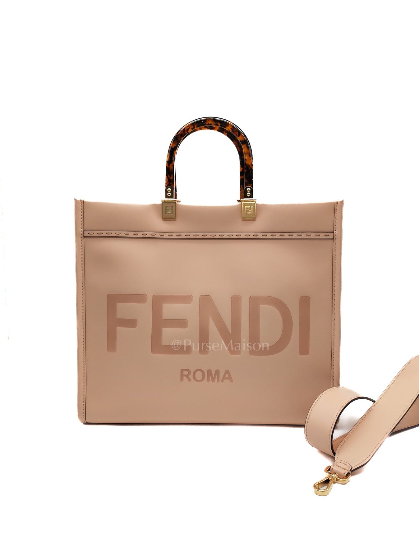 Fendi Sunshine Medium Tote Bag in Light Rose Shoulder Bag | Purse Maison Luxury Bags Shop