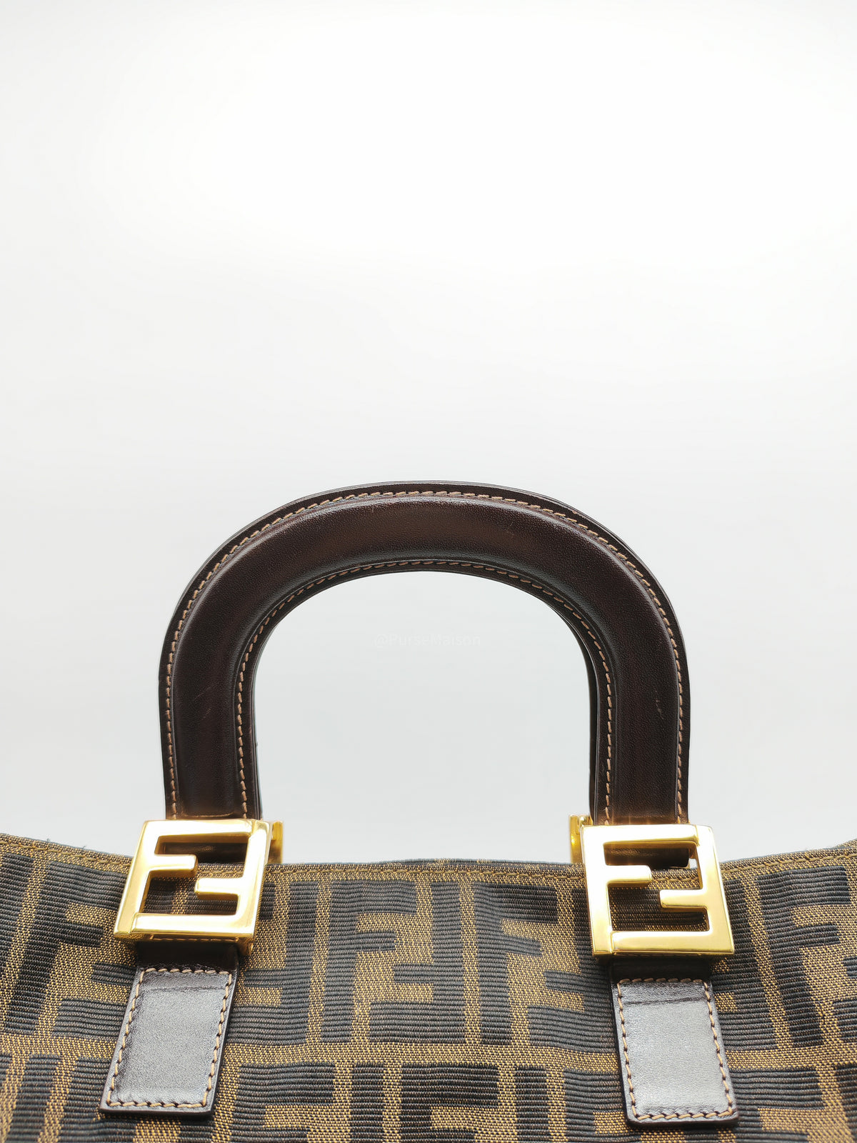 Fendi Twins Tote Bag Large in Zucca FF Monogram Canvas and Gold Hardware | Purse Maison Luxury Bags Shop
