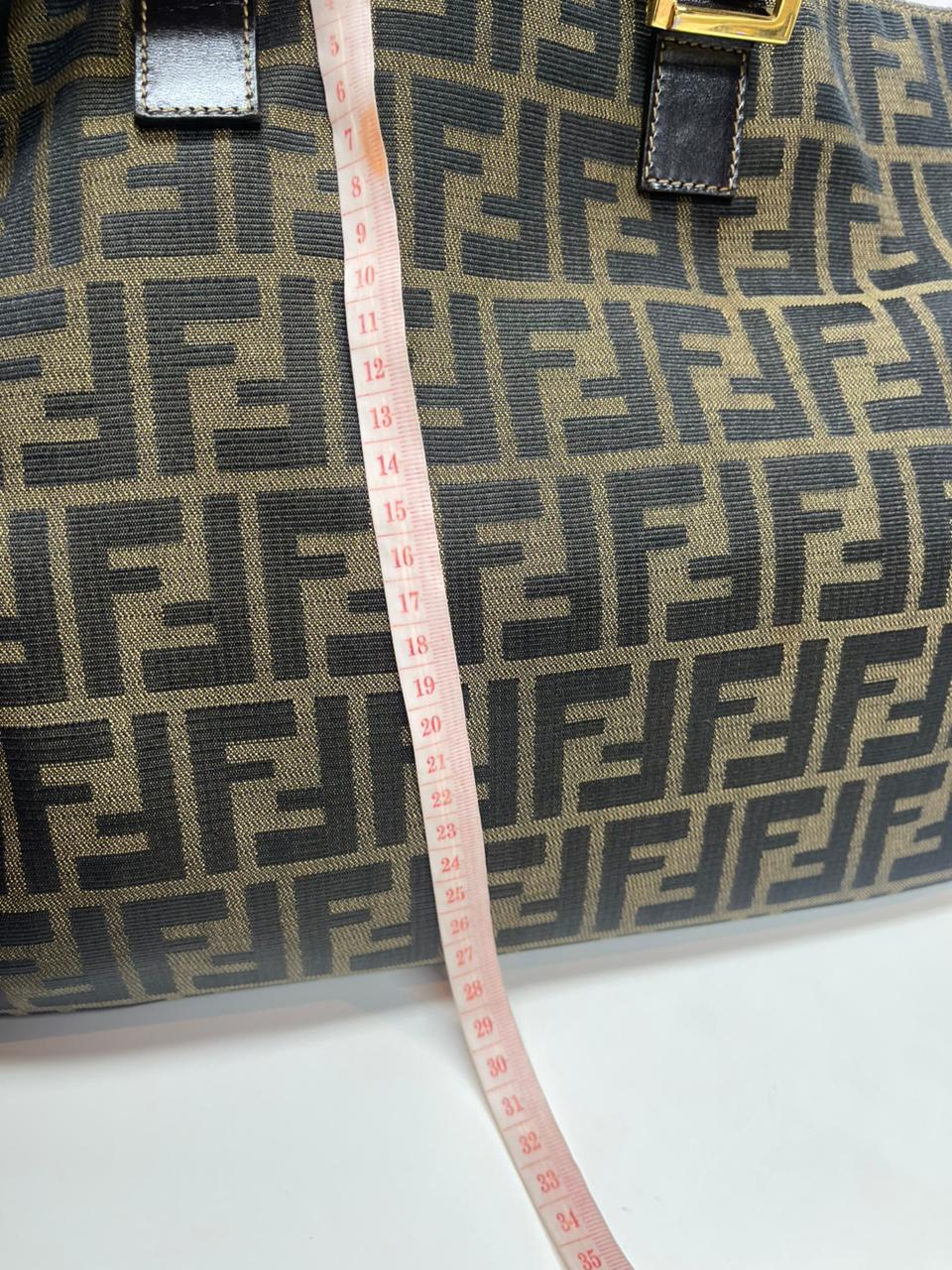 Fendi Twins Tote Bag Large in Zucca FF Monogram Canvas and Gold Hardware | Purse Maison Luxury Bags Shop