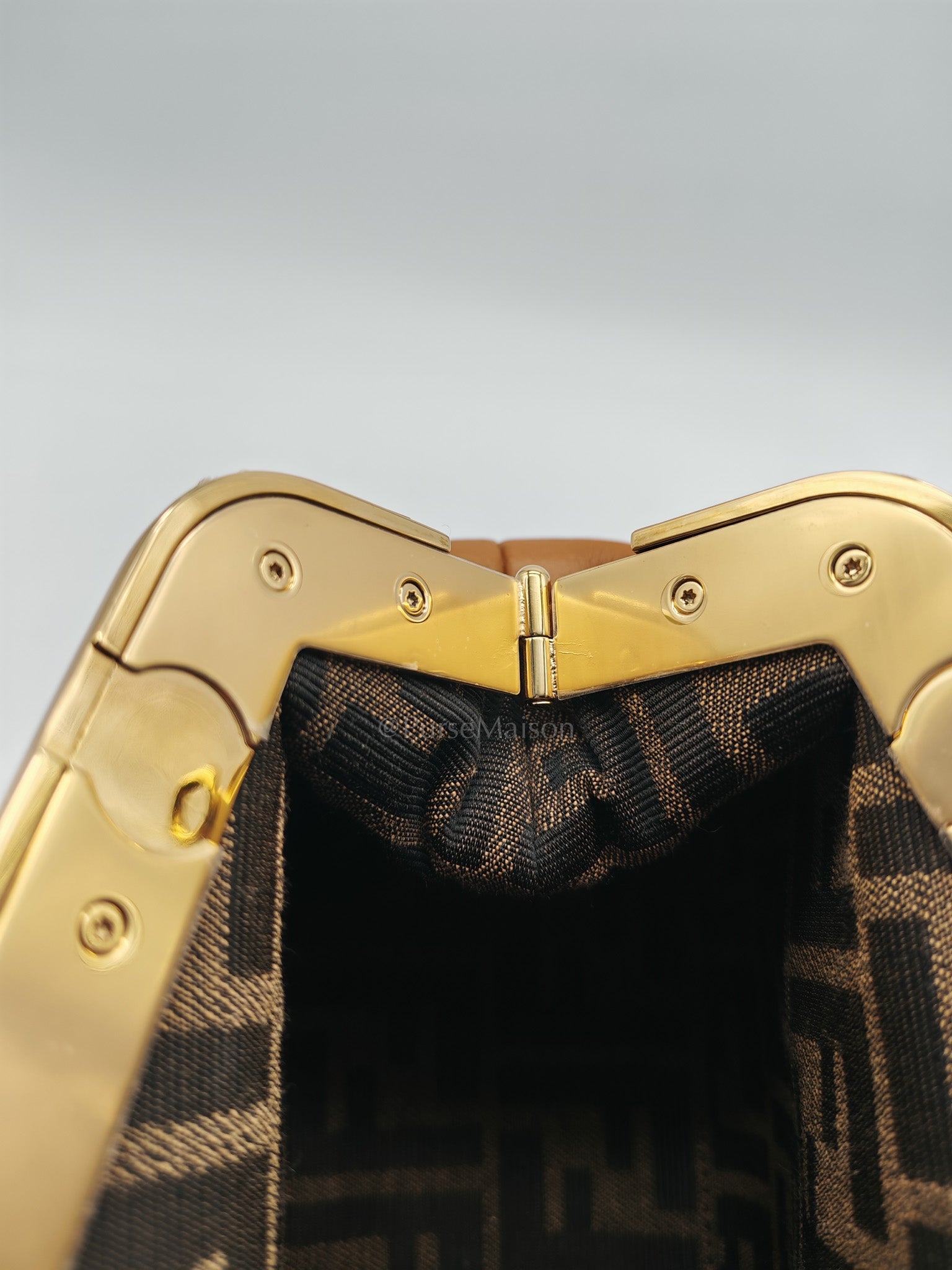 Fendi First Napa Leather Bag in Camel