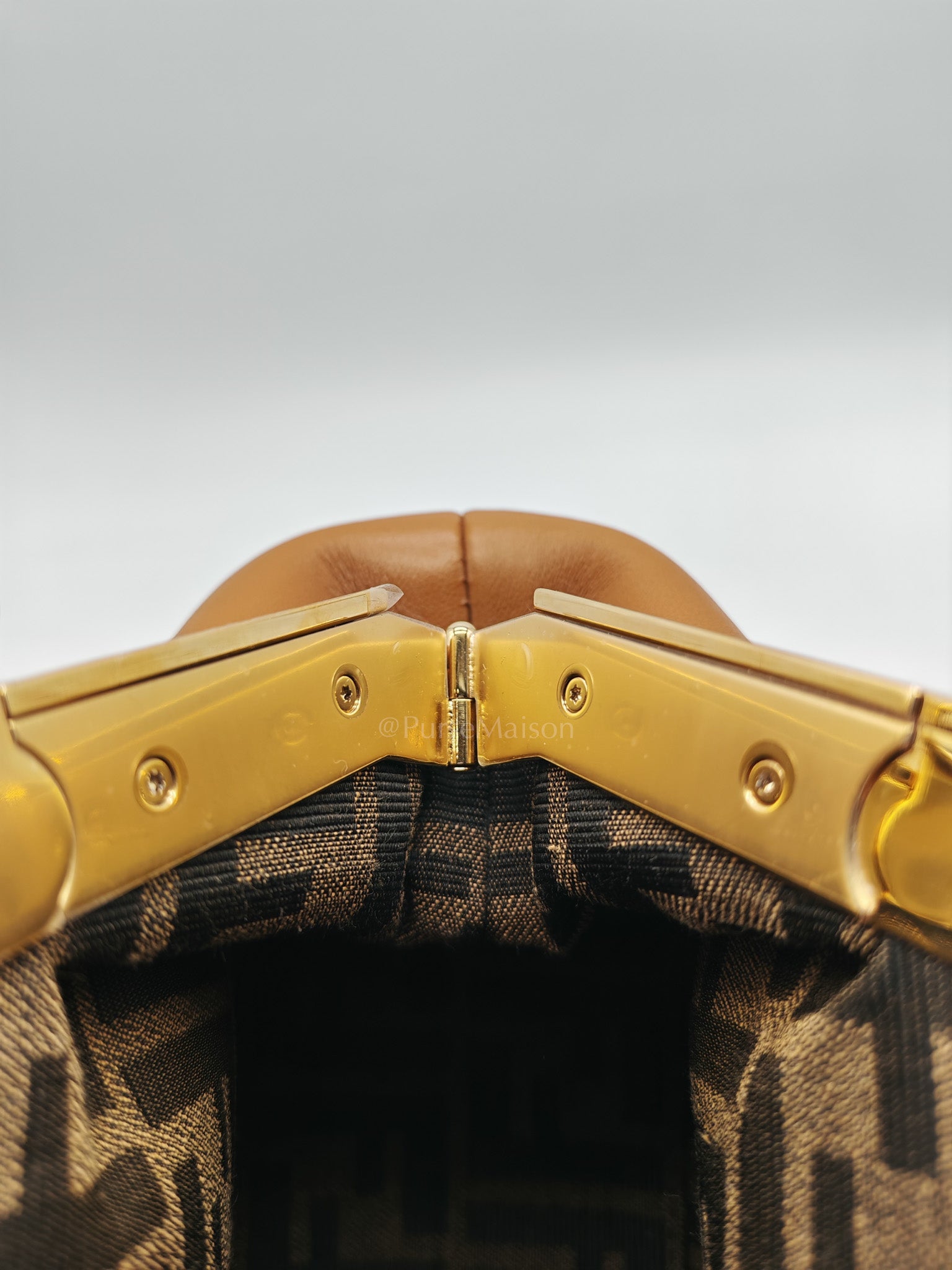 Fendi First Napa Leather Bag in Camel