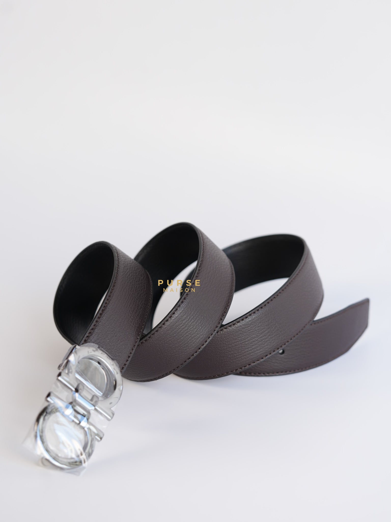 Ferragamo Reversible Black/Brown Belt Size 105cm | Purse Maison Luxury Bags Shop