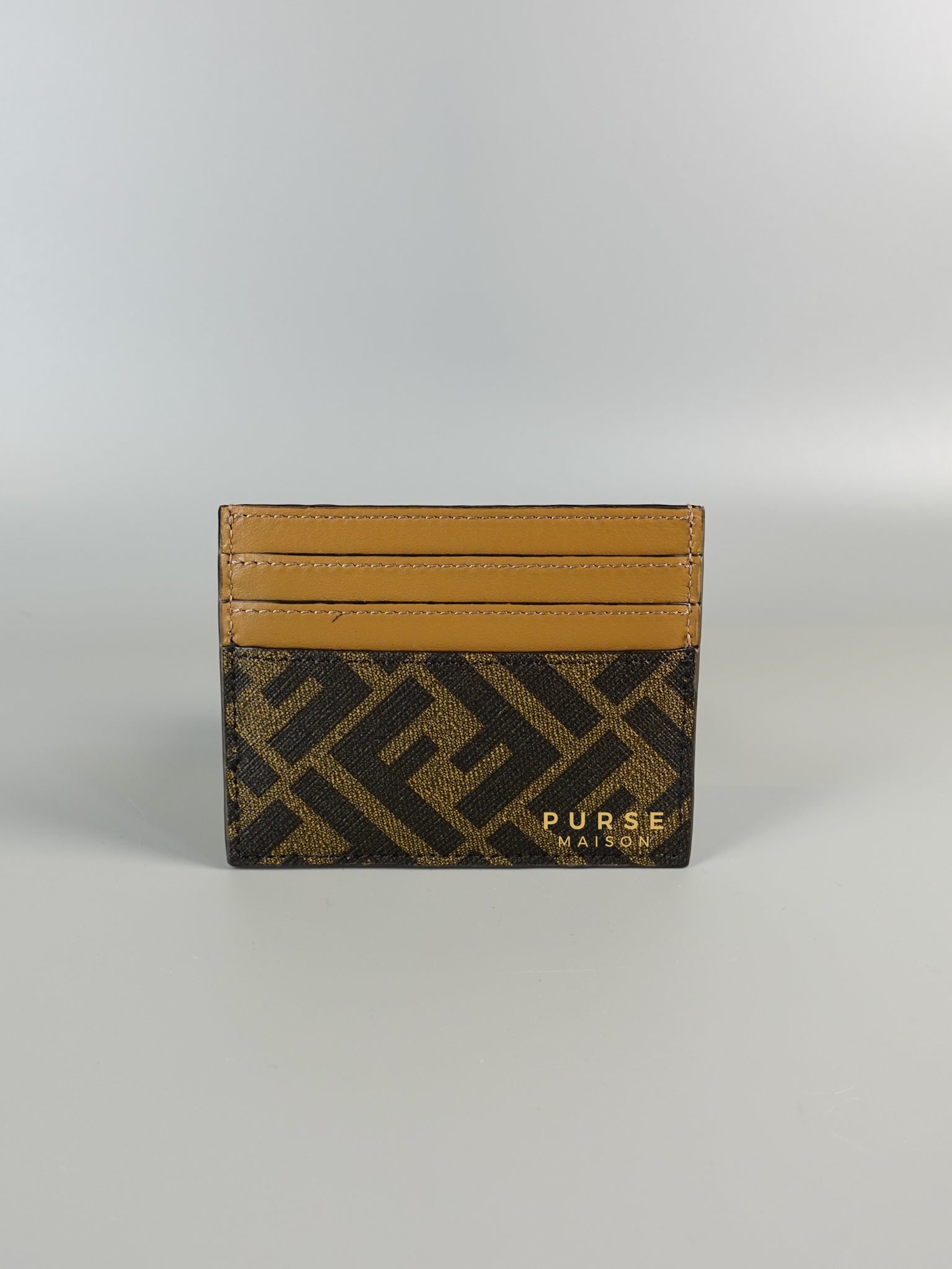 FF Brown Logo Canvas Cardholder Wallet | Purse Maison Luxury Bags Shop