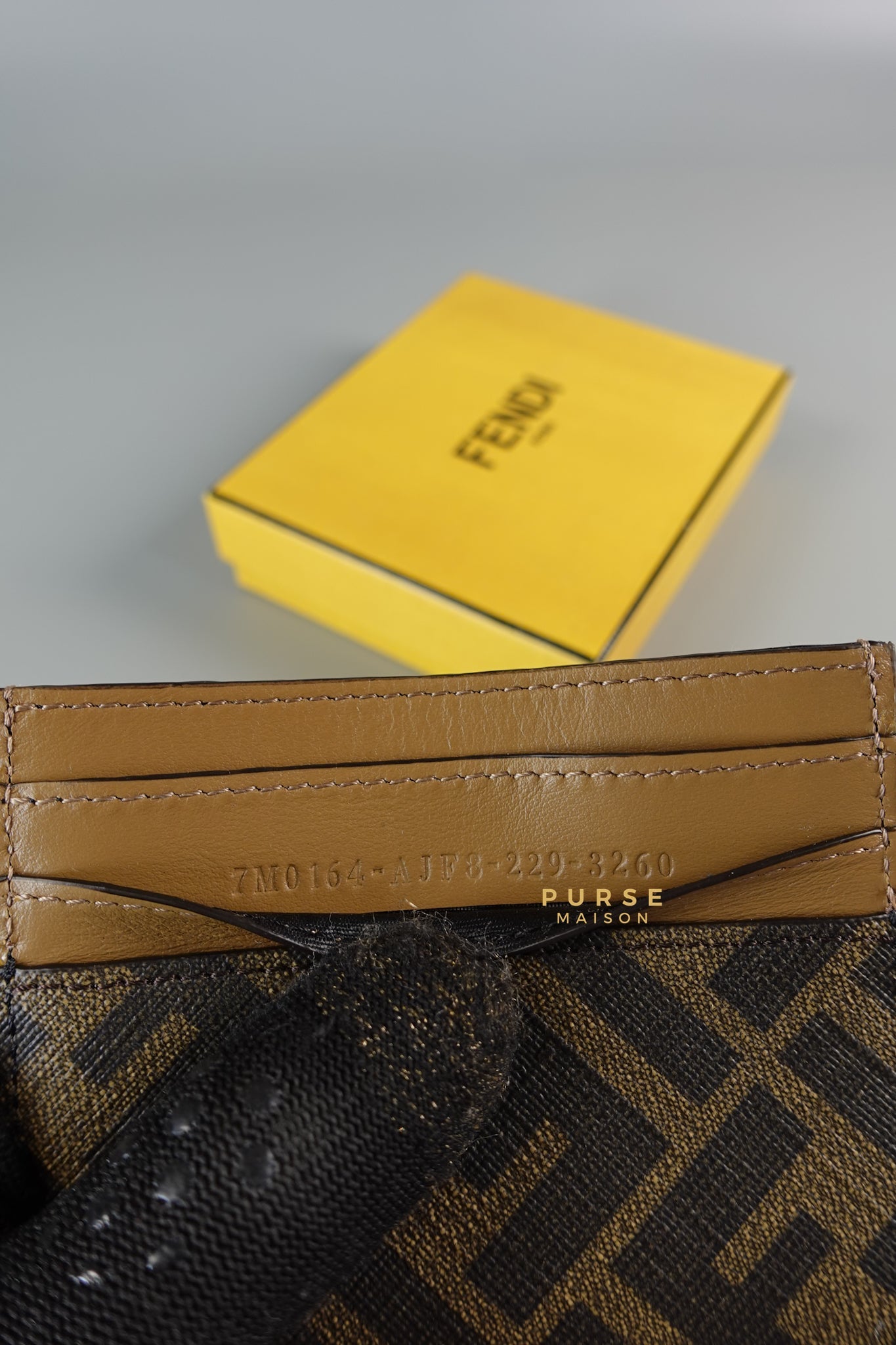 FF Brown Logo Canvas Cardholder Wallet | Purse Maison Luxury Bags Shop