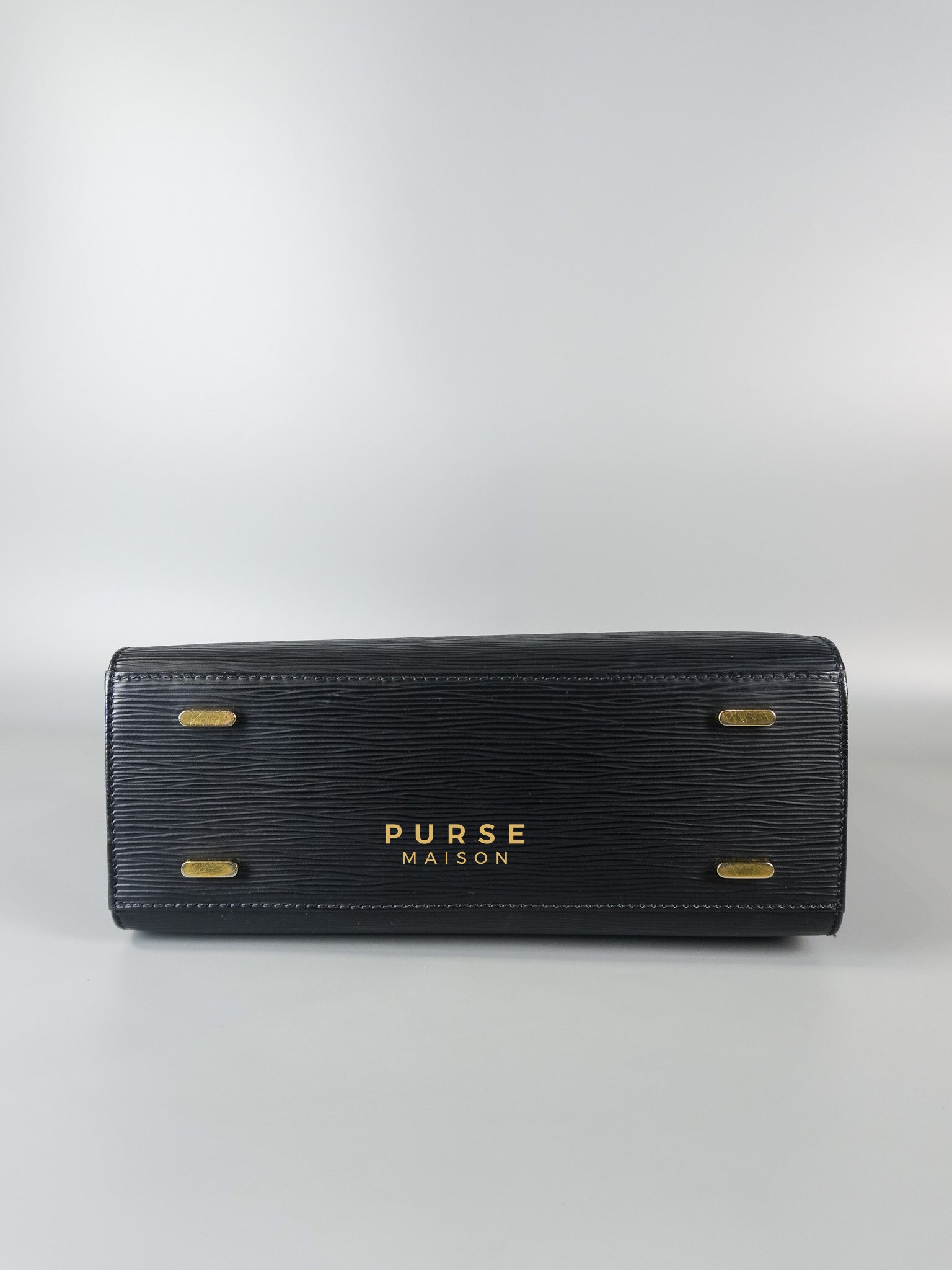 Figari Black Epi Leather Handbag (Date Code: FL0013) | Purse Maison Luxury Bags Shop