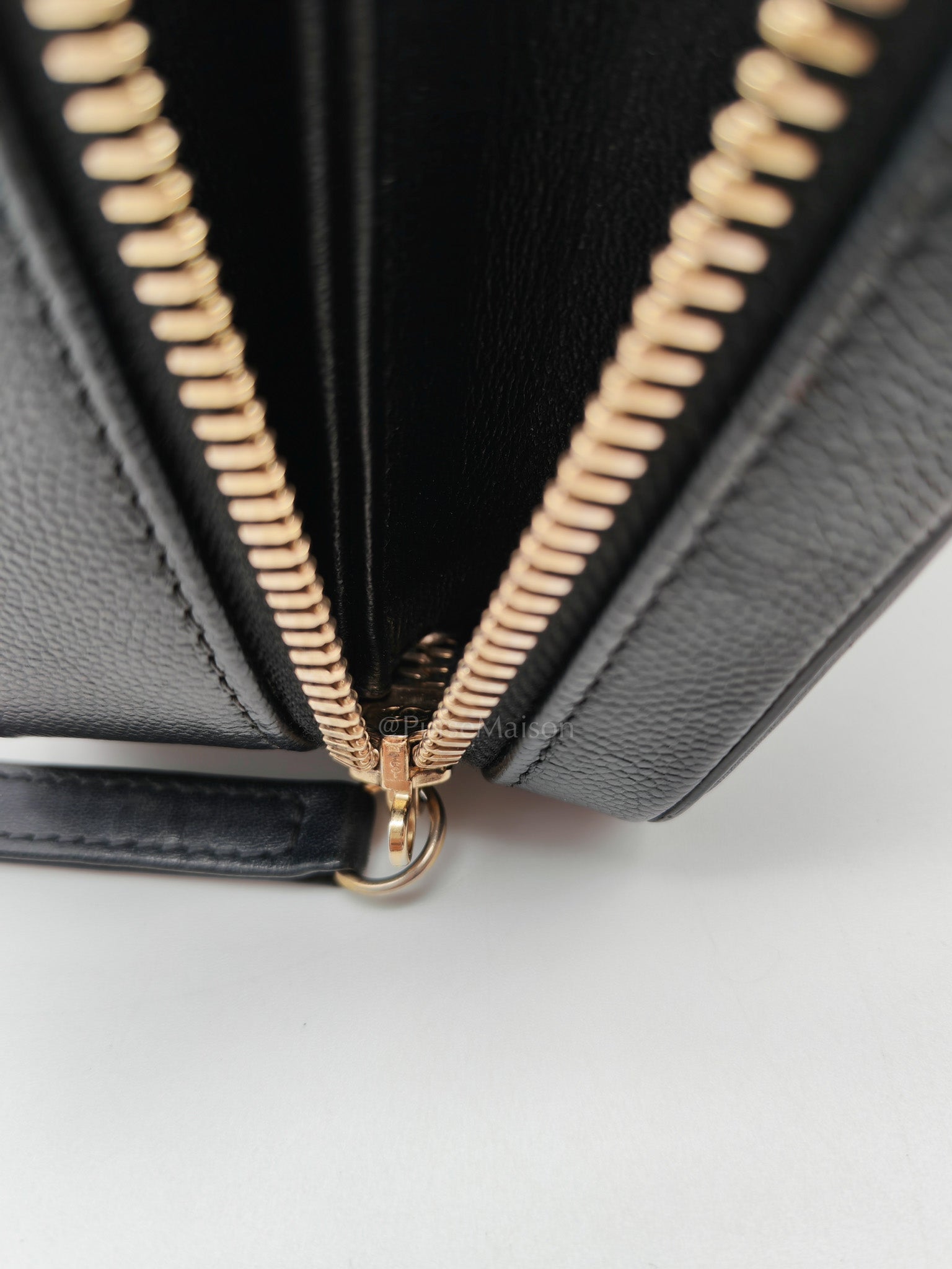 Filigree Vanity Case Small in Black Quilted Caviar Leather & Aged Gold Hardware Series 26 | Purse Maison Luxury Bags Shop