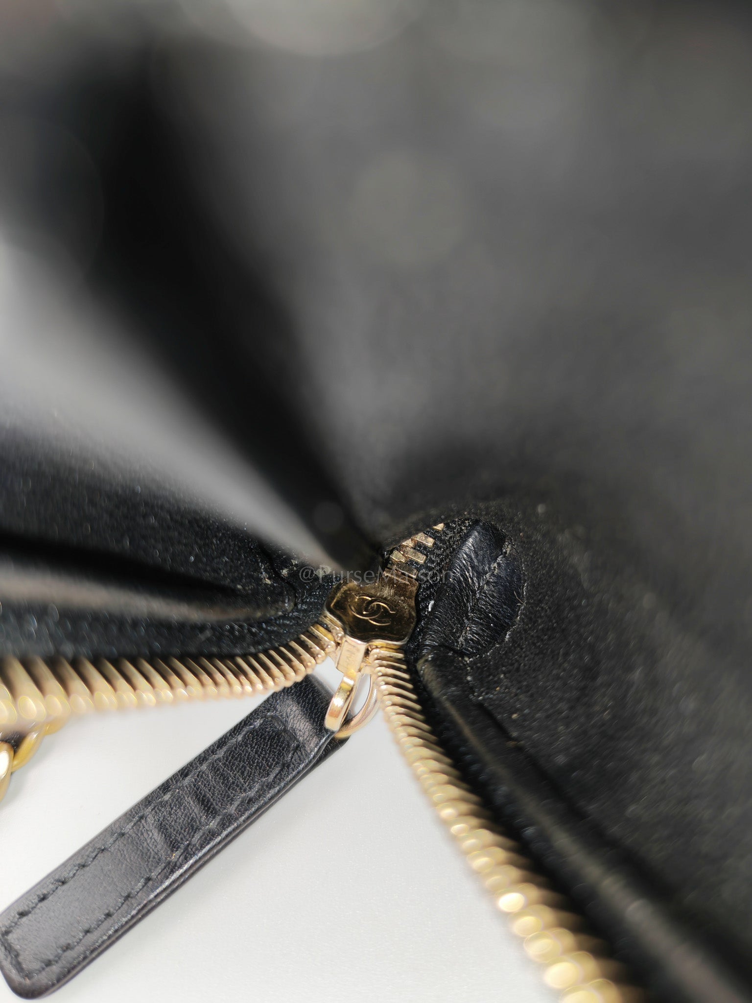 Filigree Vanity Case Small in Black Quilted Caviar Leather & Aged Gold Hardware Series 26 | Purse Maison Luxury Bags Shop