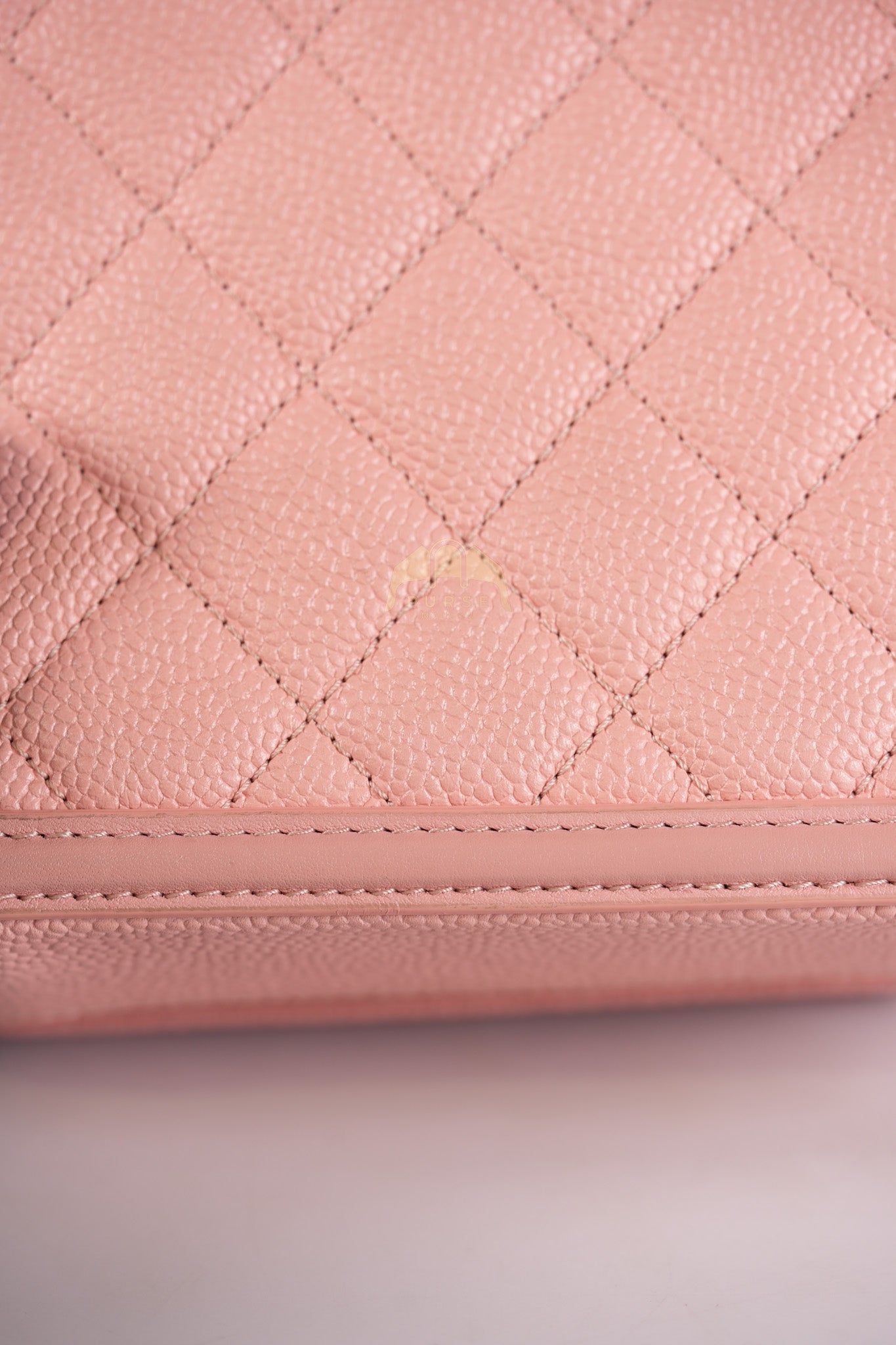 Filigree Vanity Case Small in Pink Caviar Leather Aged Gold Hardware Series 27 | Purse Maison Luxury Bags Shop