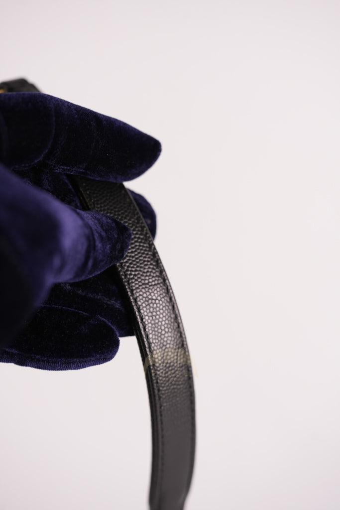 Filigree Vanity Small in Black Quilted Caviar and Aged Gold Hardware (Series 28) | Purse Maison Luxury Bags Shop