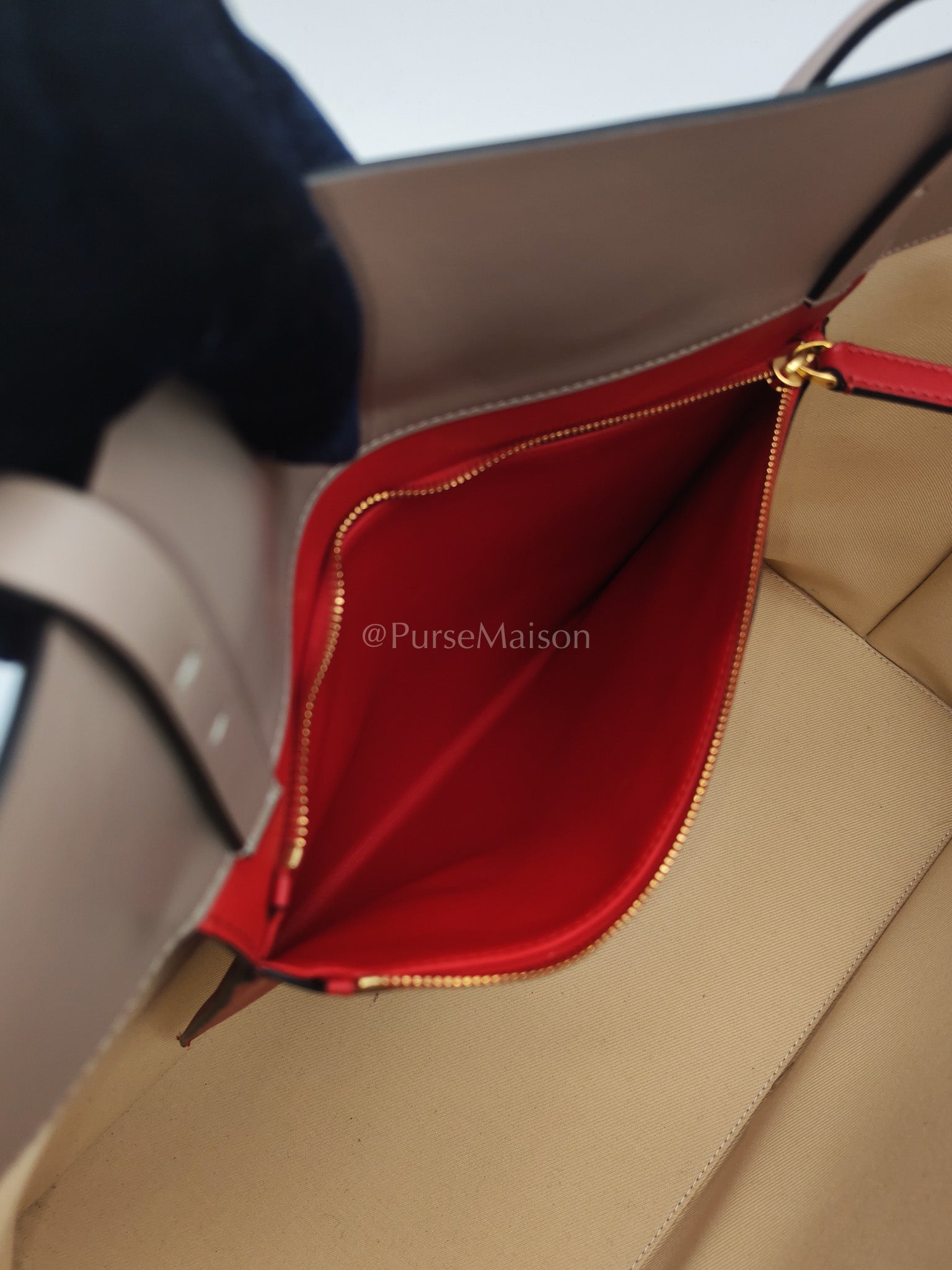Fill Me in Rose Canelle Calfskin Leather Large Tote Bag Large | Purse Maison Luxury Bags Shop