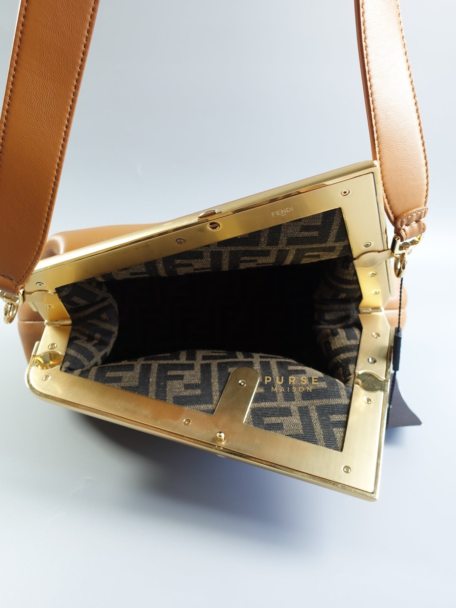 First Medium in Caramel Nappa Bag | Purse Maison Luxury Bags Shop