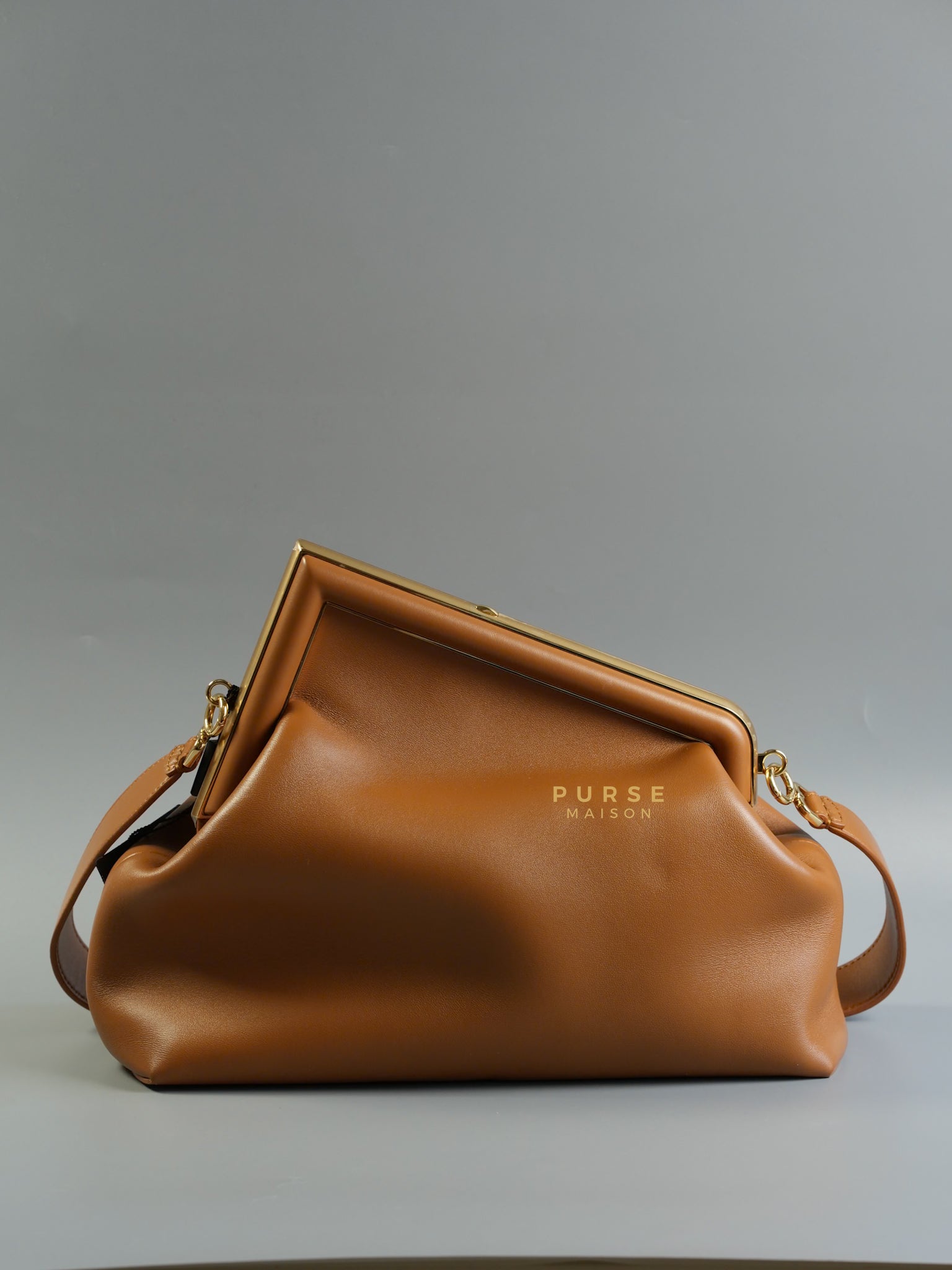 First Medium in Caramel Nappa Bag | Purse Maison Luxury Bags Shop