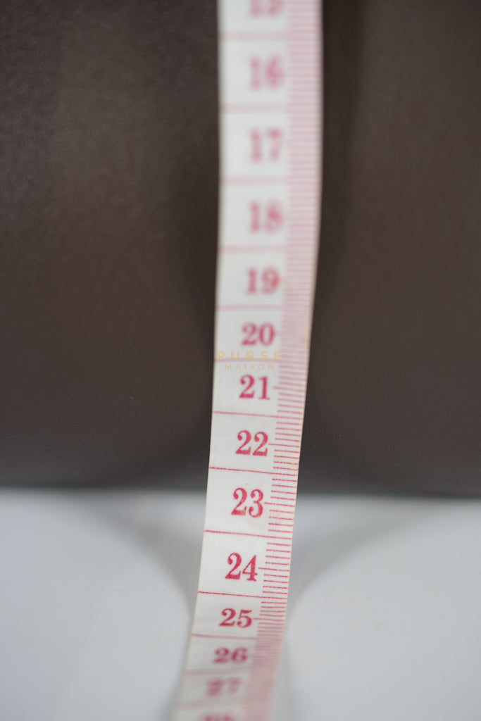 First Medium in Chocolate Shiny Calfskin Leather Two-Way Bag | Purse Maison Luxury Bags Shop