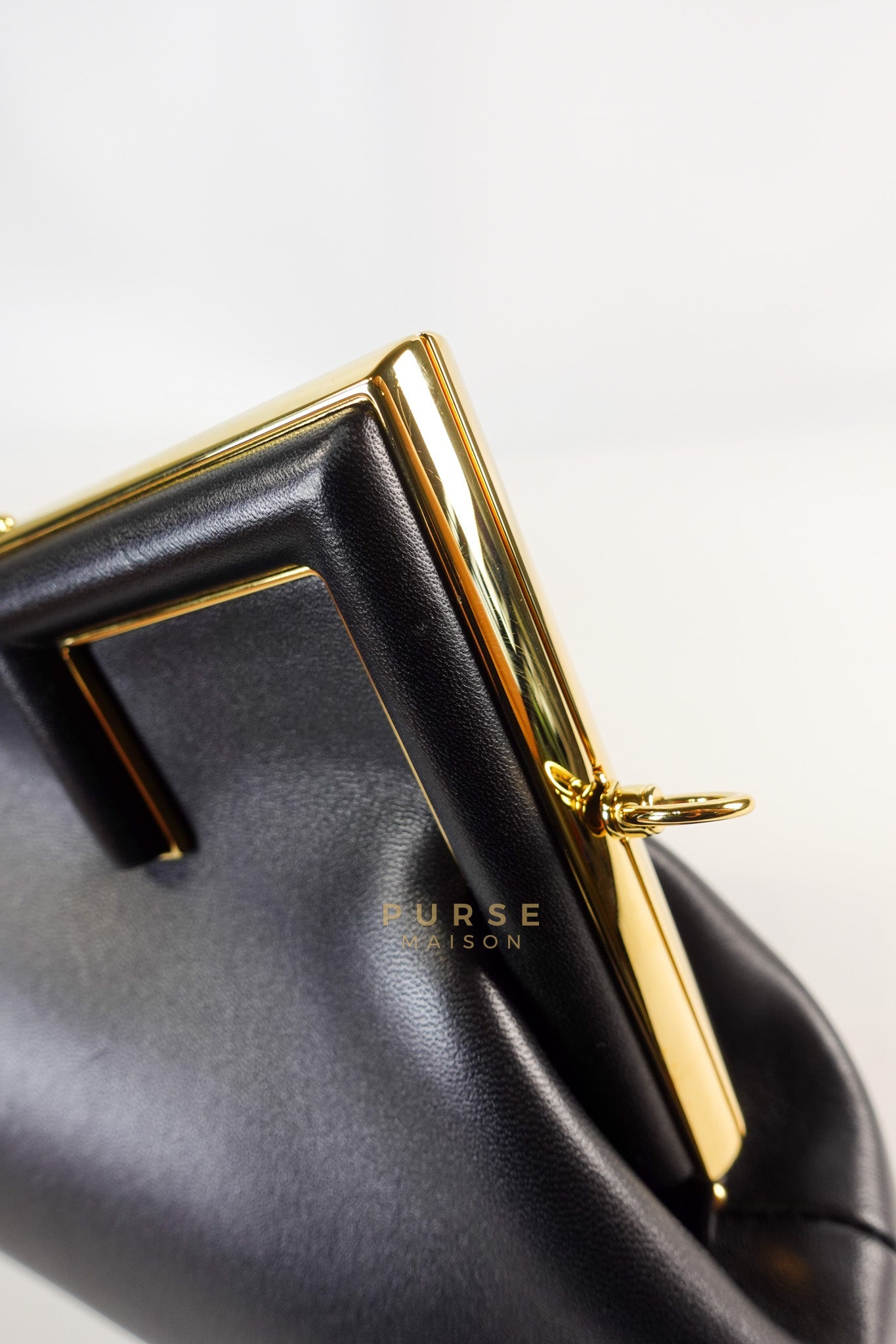 First Small in Noir Nappa Bag | Purse Maison Luxury Bags Shop