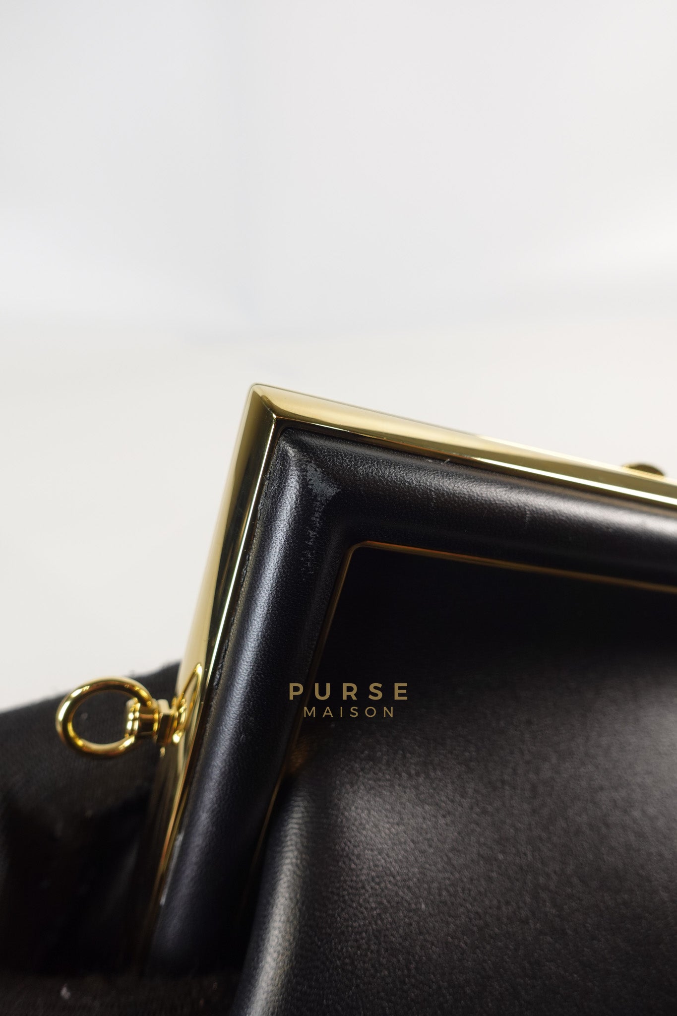 First Small in Noir Nappa Bag | Purse Maison Luxury Bags Shop