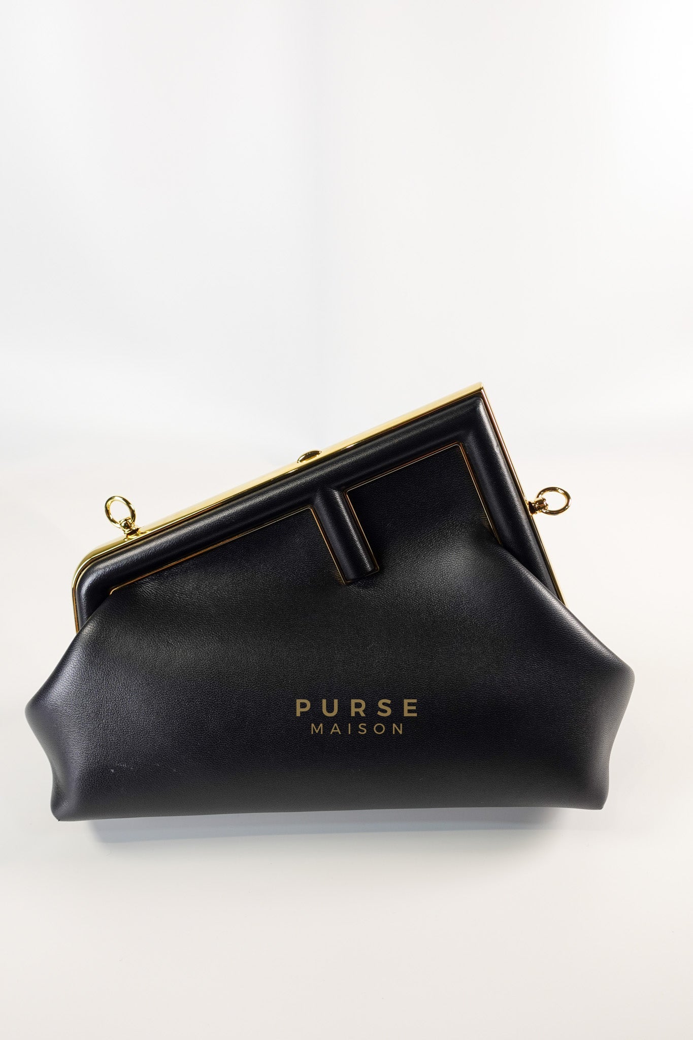 First Small in Noir Nappa Bag | Purse Maison Luxury Bags Shop