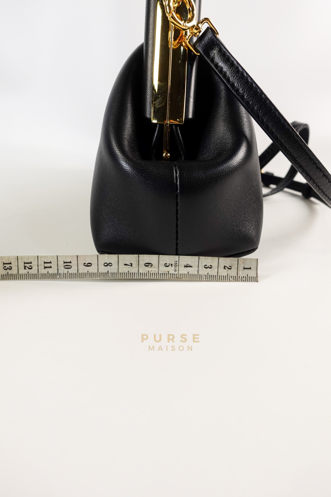 First Small in Noir Nappa Bag | Purse Maison Luxury Bags Shop