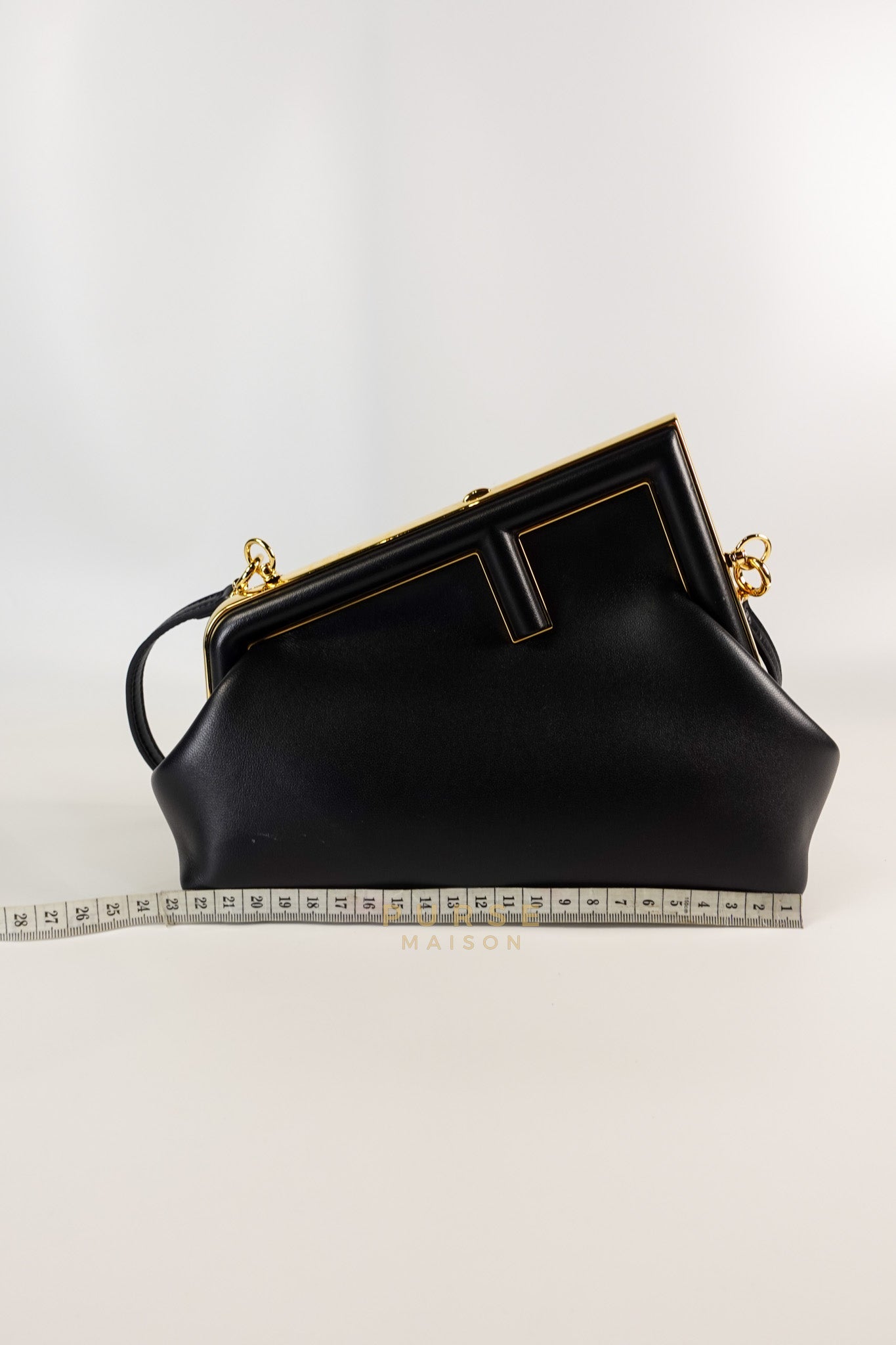 First Small in Noir Nappa Bag | Purse Maison Luxury Bags Shop