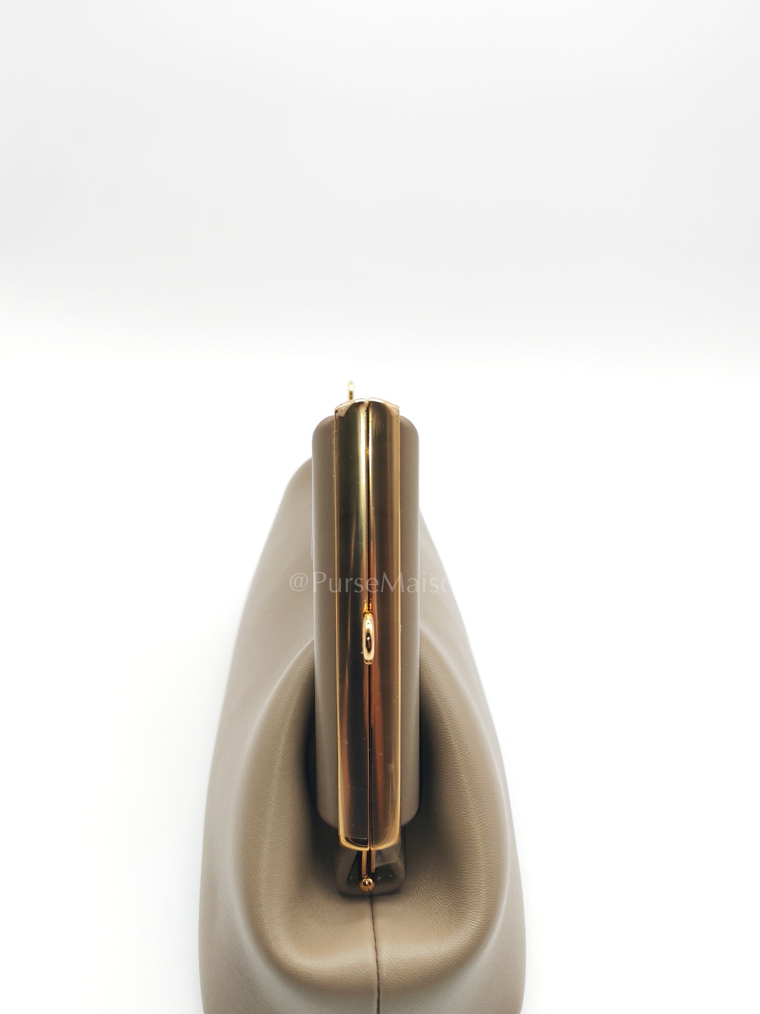 First Small Nappa in Shiny Torto Dark Beige Smooth Calfskin Leather | Purse Maison Luxury Bags Shop