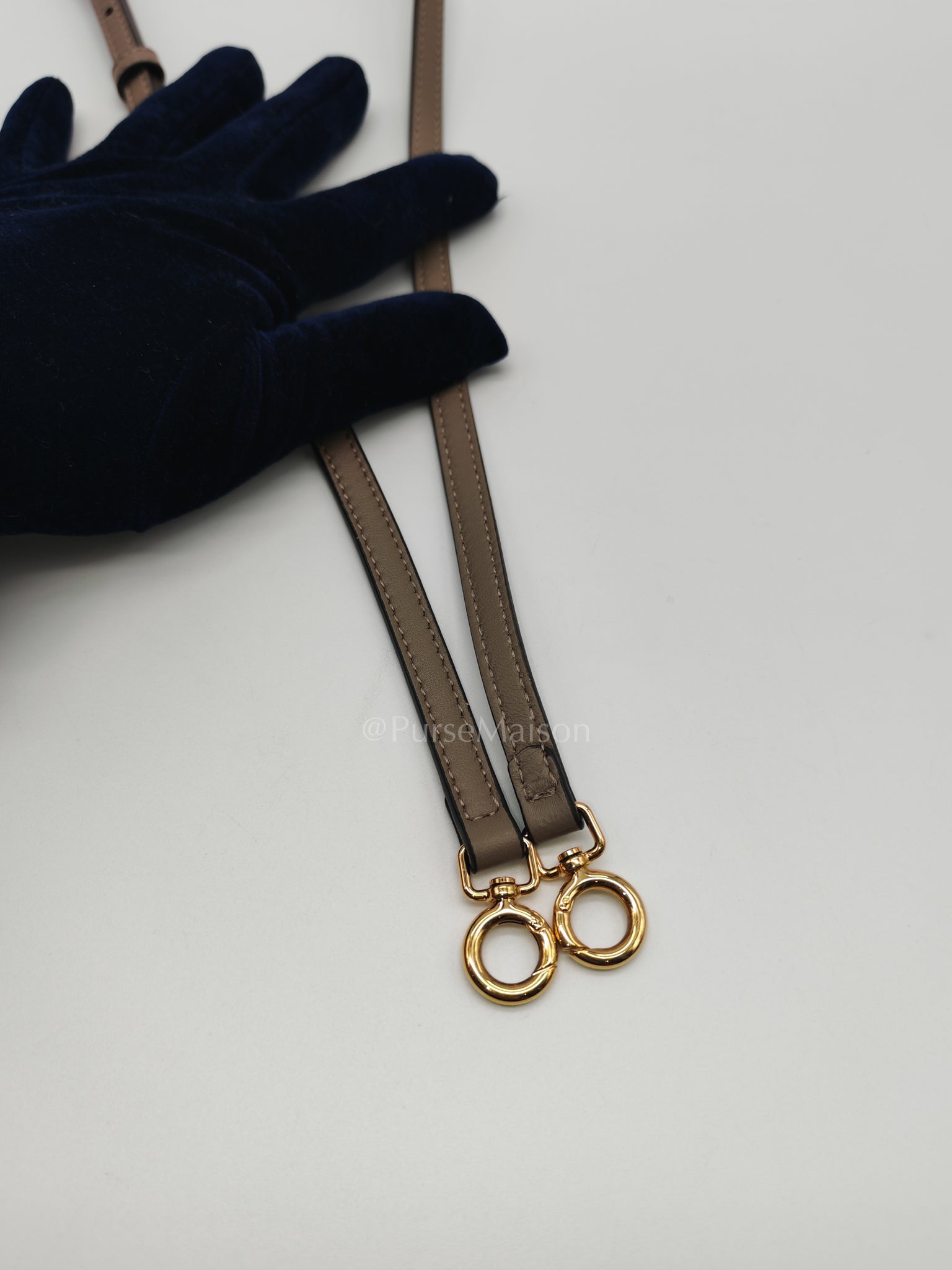 First Small Nappa in Shiny Torto Dark Beige Smooth Calfskin Leather | Purse Maison Luxury Bags Shop