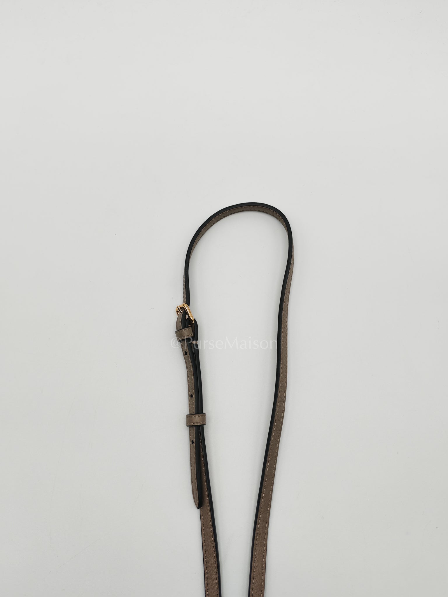 First Small Nappa in Shiny Torto Dark Beige Smooth Calfskin Leather | Purse Maison Luxury Bags Shop