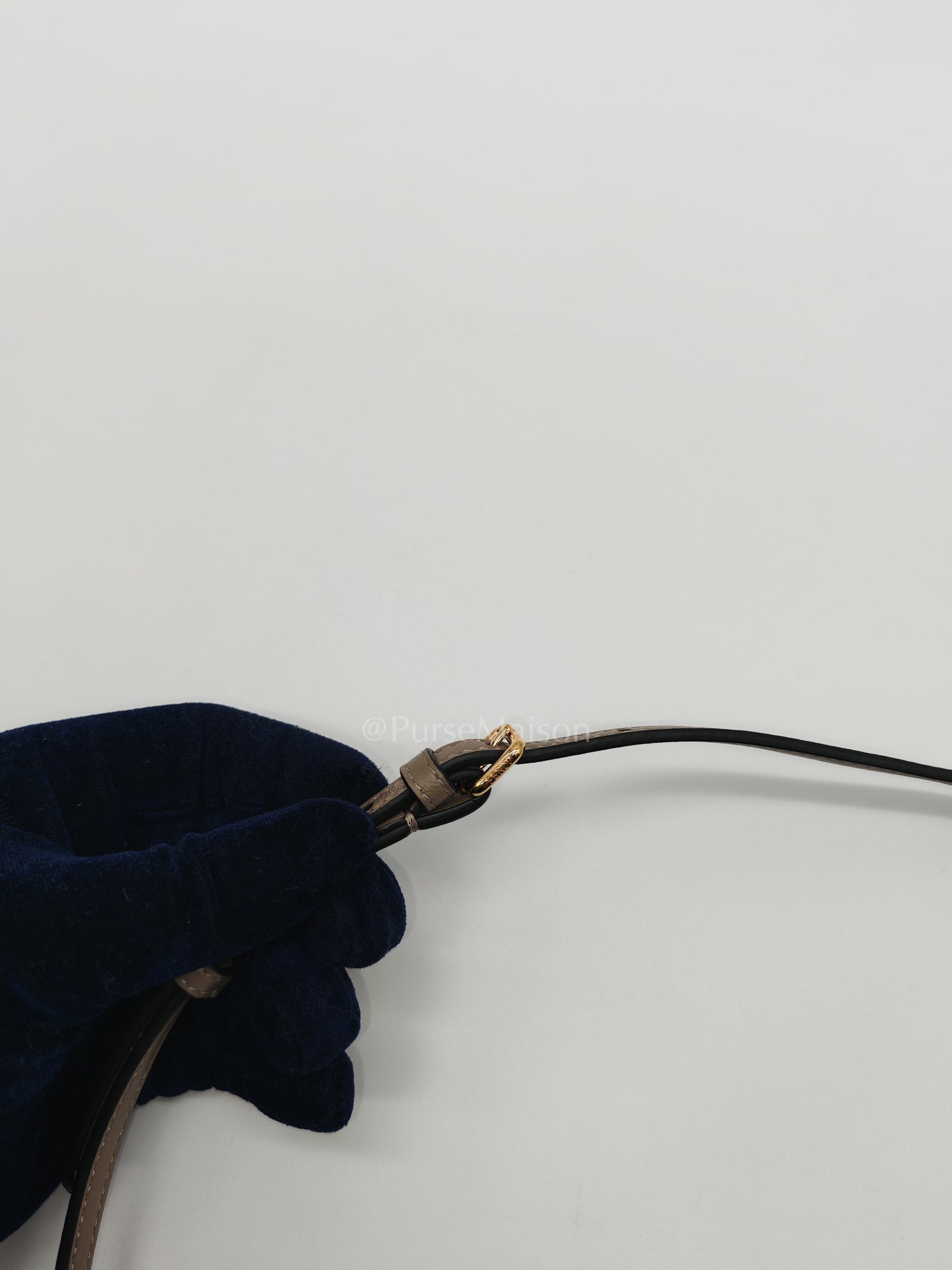 First Small Nappa in Shiny Torto Dark Beige Smooth Calfskin Leather | Purse Maison Luxury Bags Shop