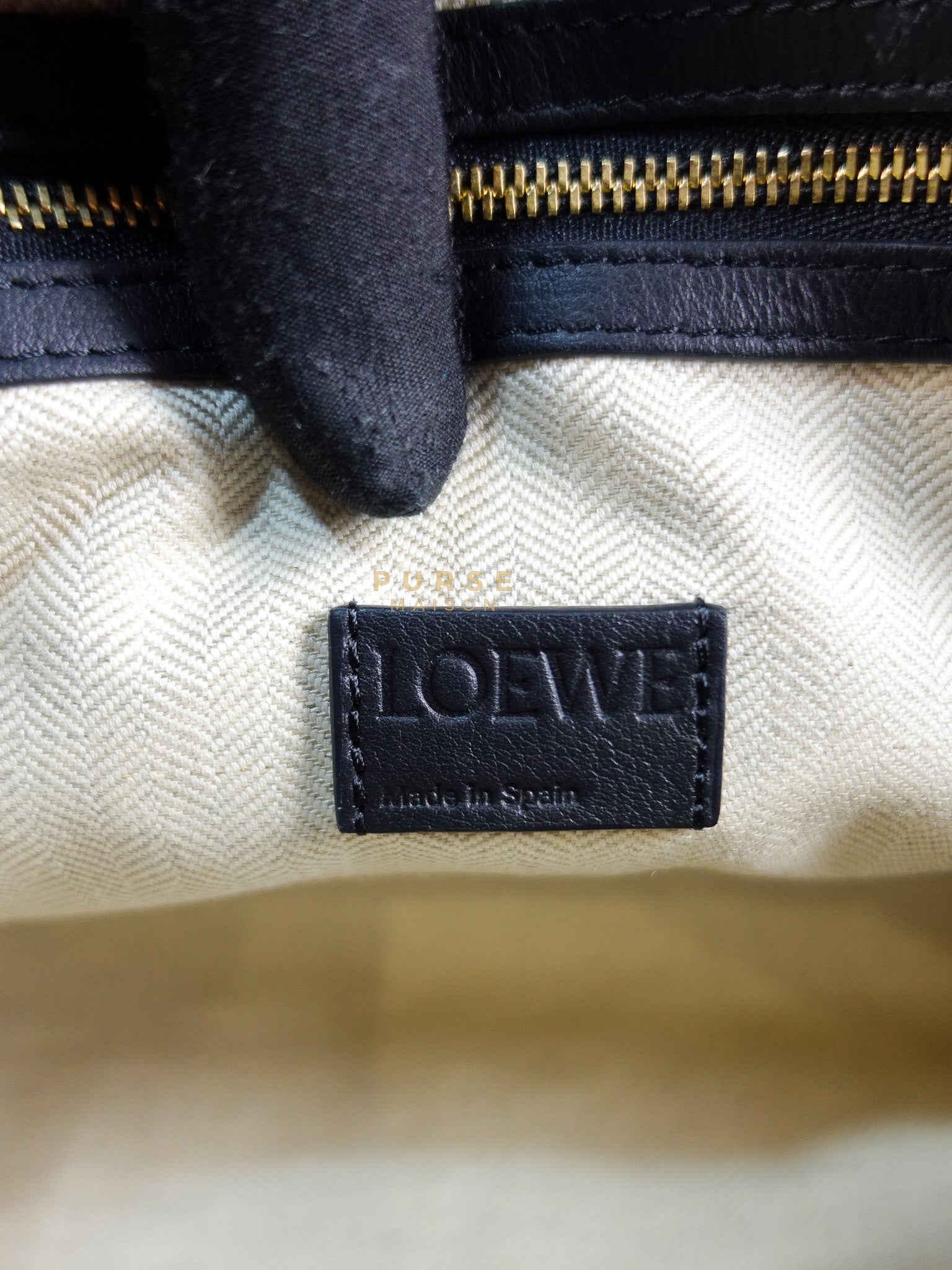 Flamenco Tote Bag Large in Black Nappa Calfskin Leather | Purse Maison Luxury Bags Shop