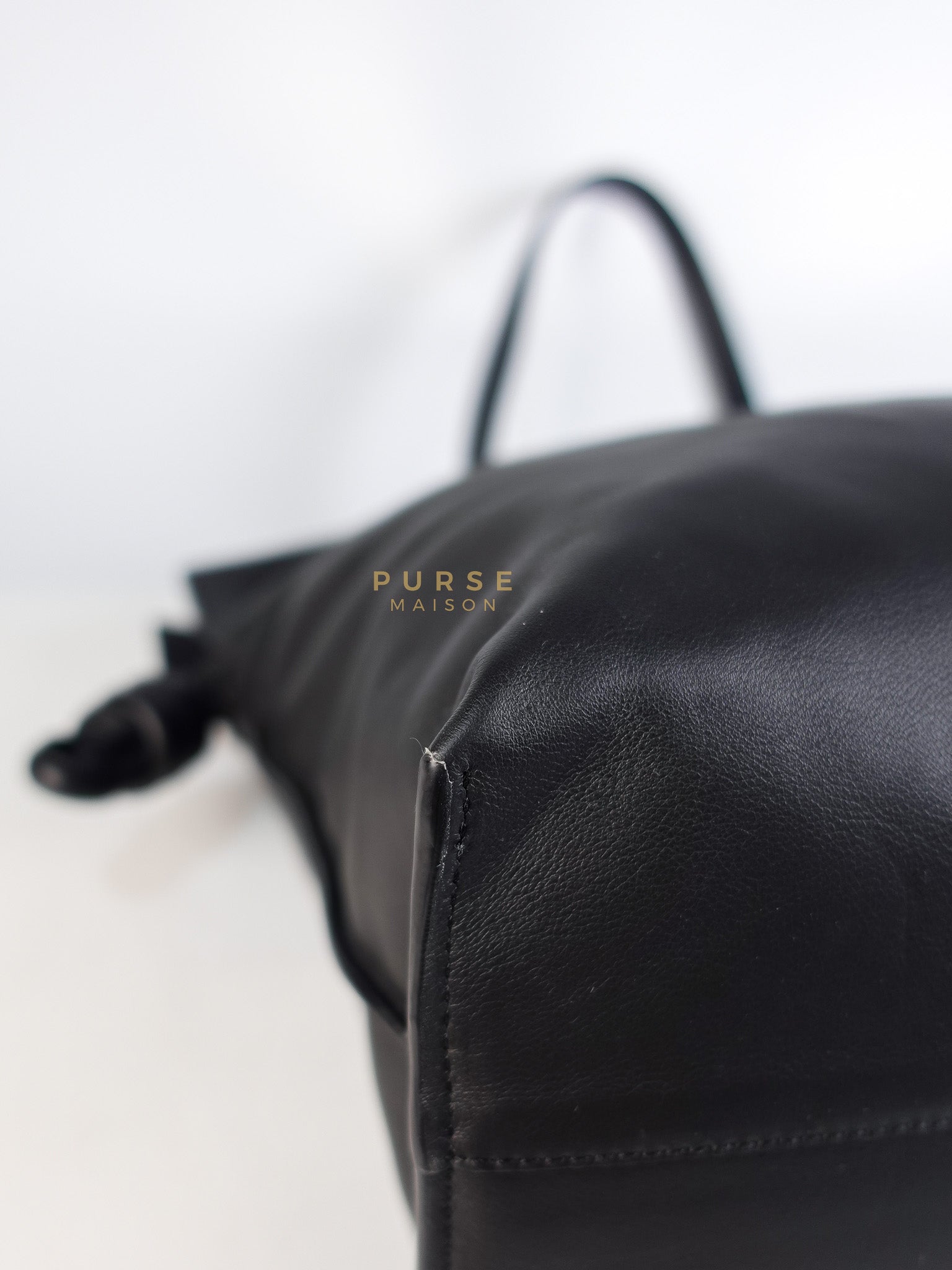 Flamenco Tote Bag Large in Black Nappa Calfskin Leather | Purse Maison Luxury Bags Shop