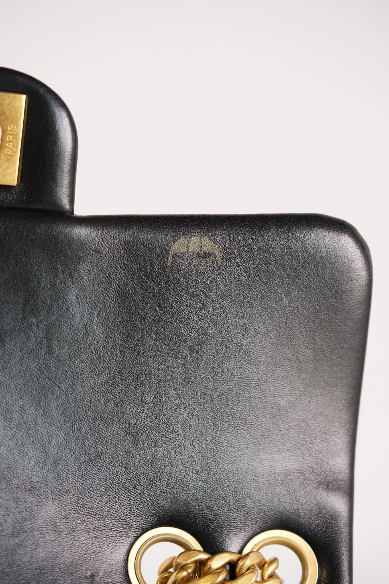 22K Flap Bag Small in Black Lambskin Leather & Gold Hardware Microchip | Purse Maison Luxury Bags Shop