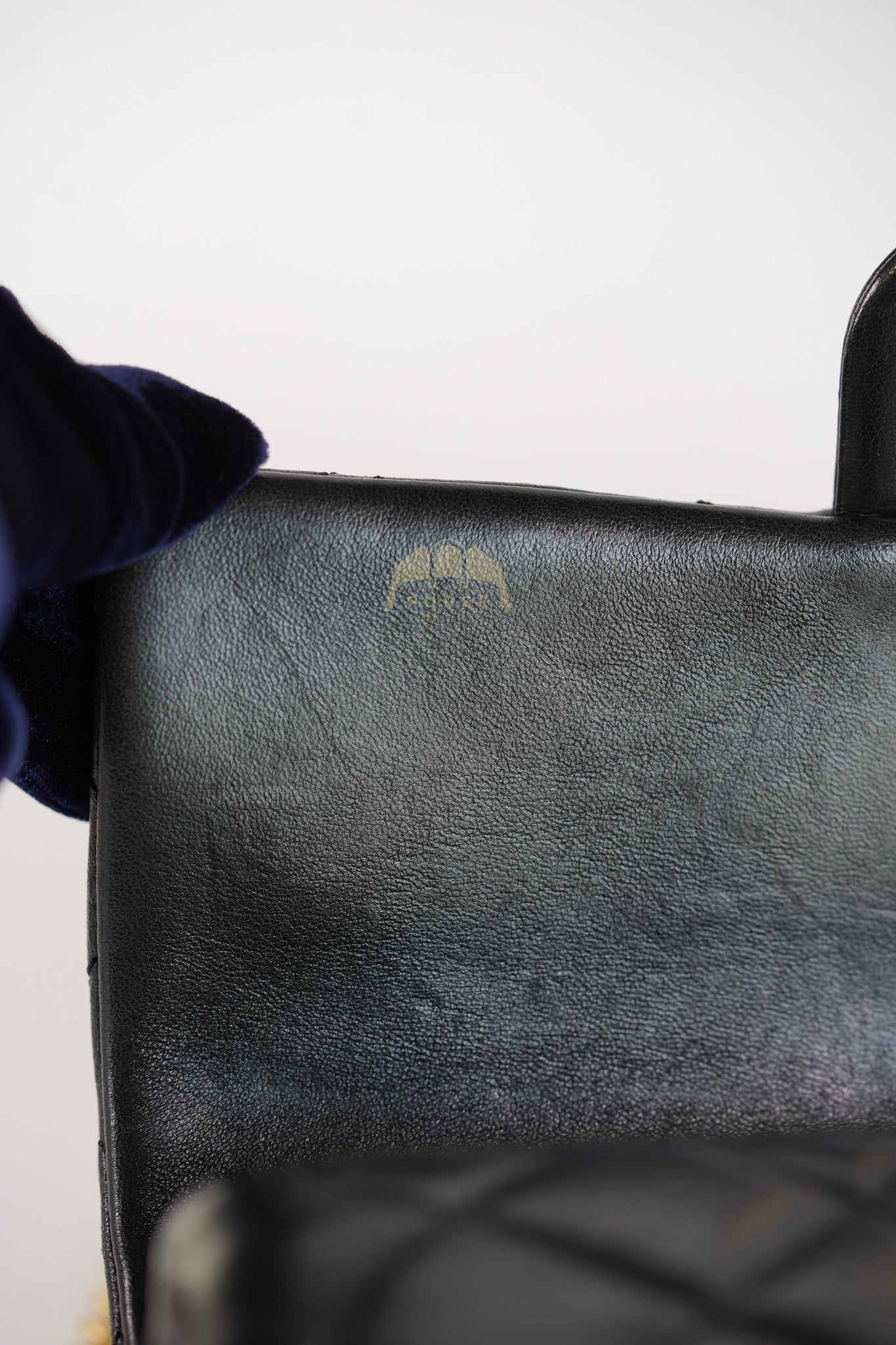 22K Flap Bag Small in Black Lambskin Leather & Gold Hardware Microchip | Purse Maison Luxury Bags Shop