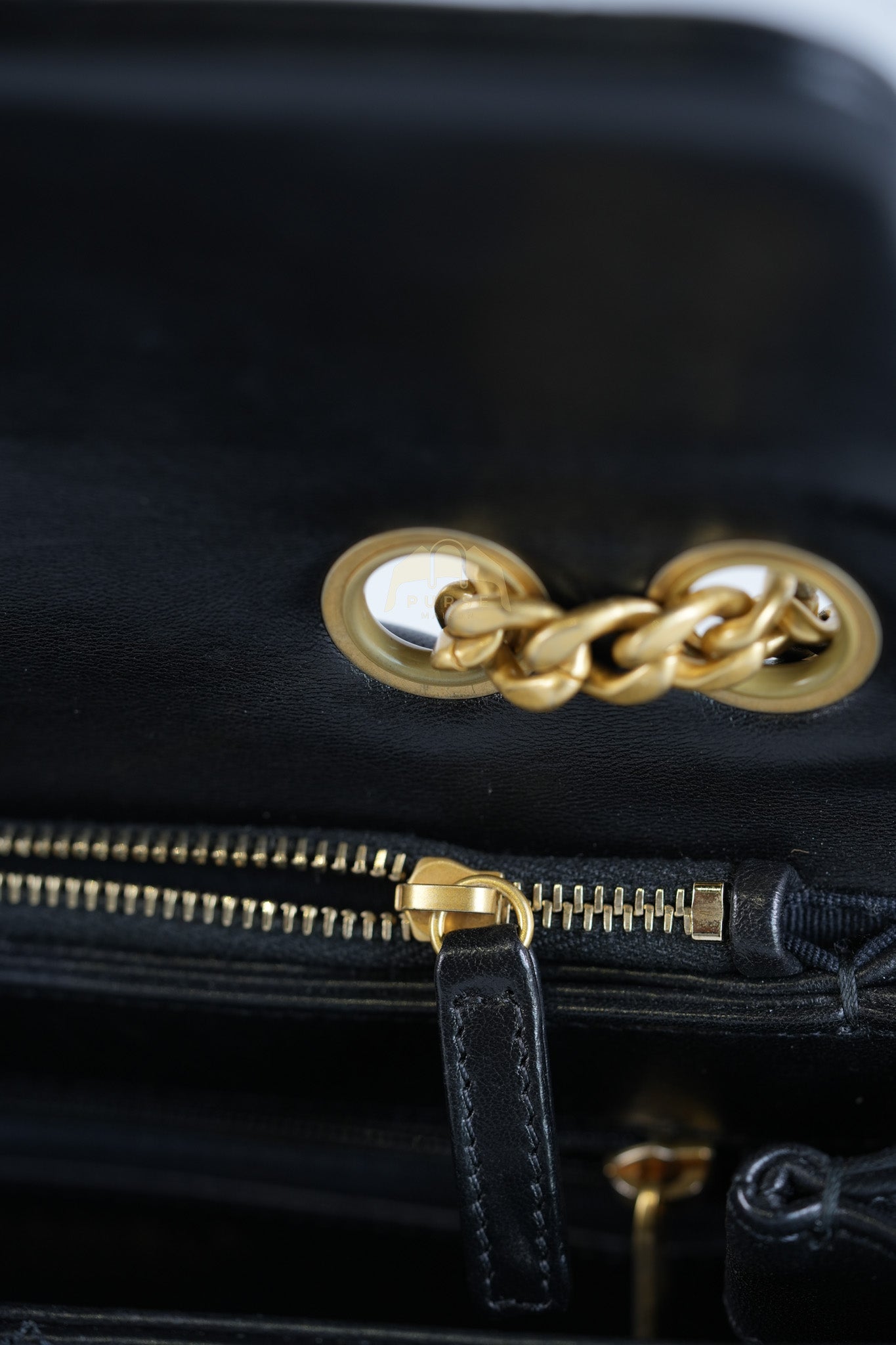 22K Flap Bag Small in Black Lambskin Leather & Gold Hardware Microchip | Purse Maison Luxury Bags Shop