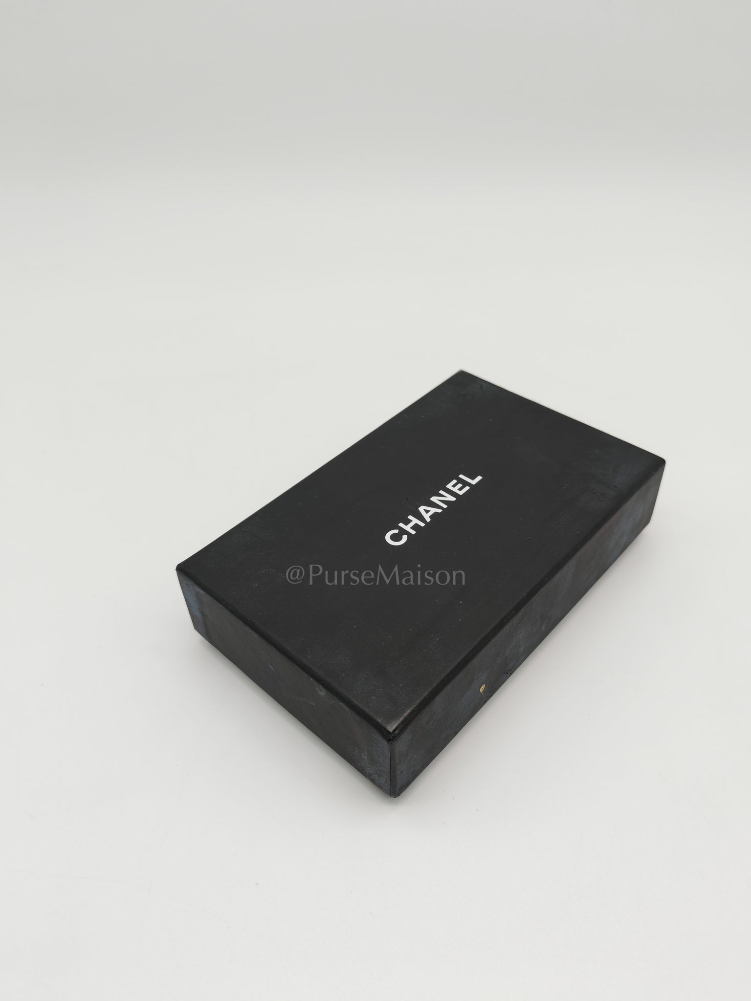 Flap Card Holder in Black Caviar Leather and Gold Hardware Series 27 | Purse Maison Luxury Bags Shop