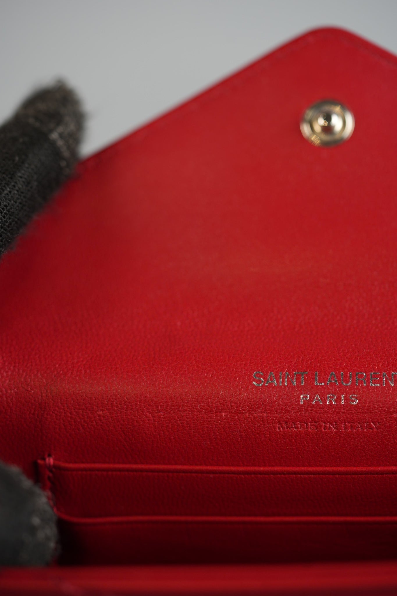 Flap Wallet in Red Lambskin Leather | Purse Maison Luxury Bags Shop