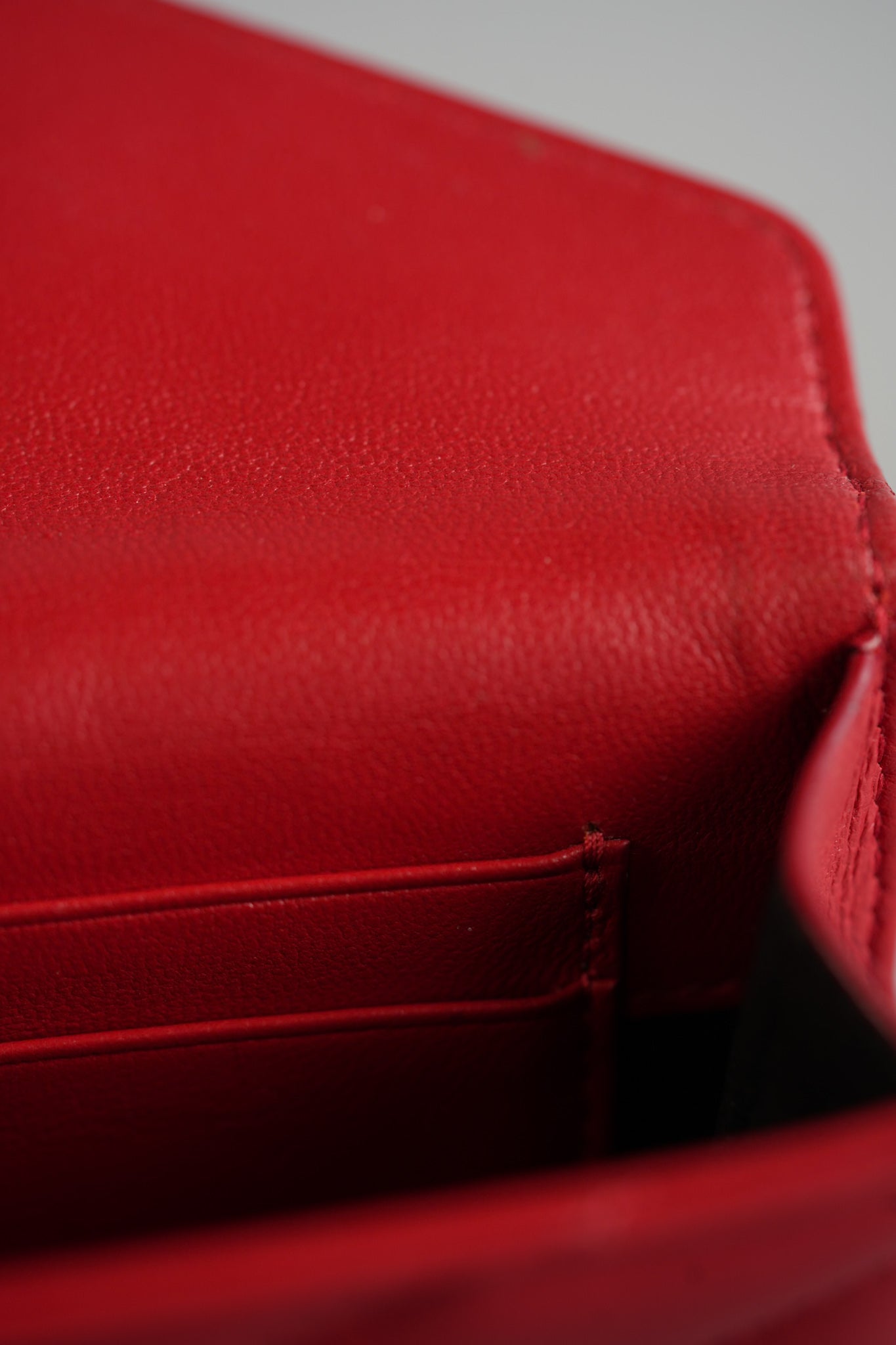 Flap Wallet in Red Lambskin Leather | Purse Maison Luxury Bags Shop