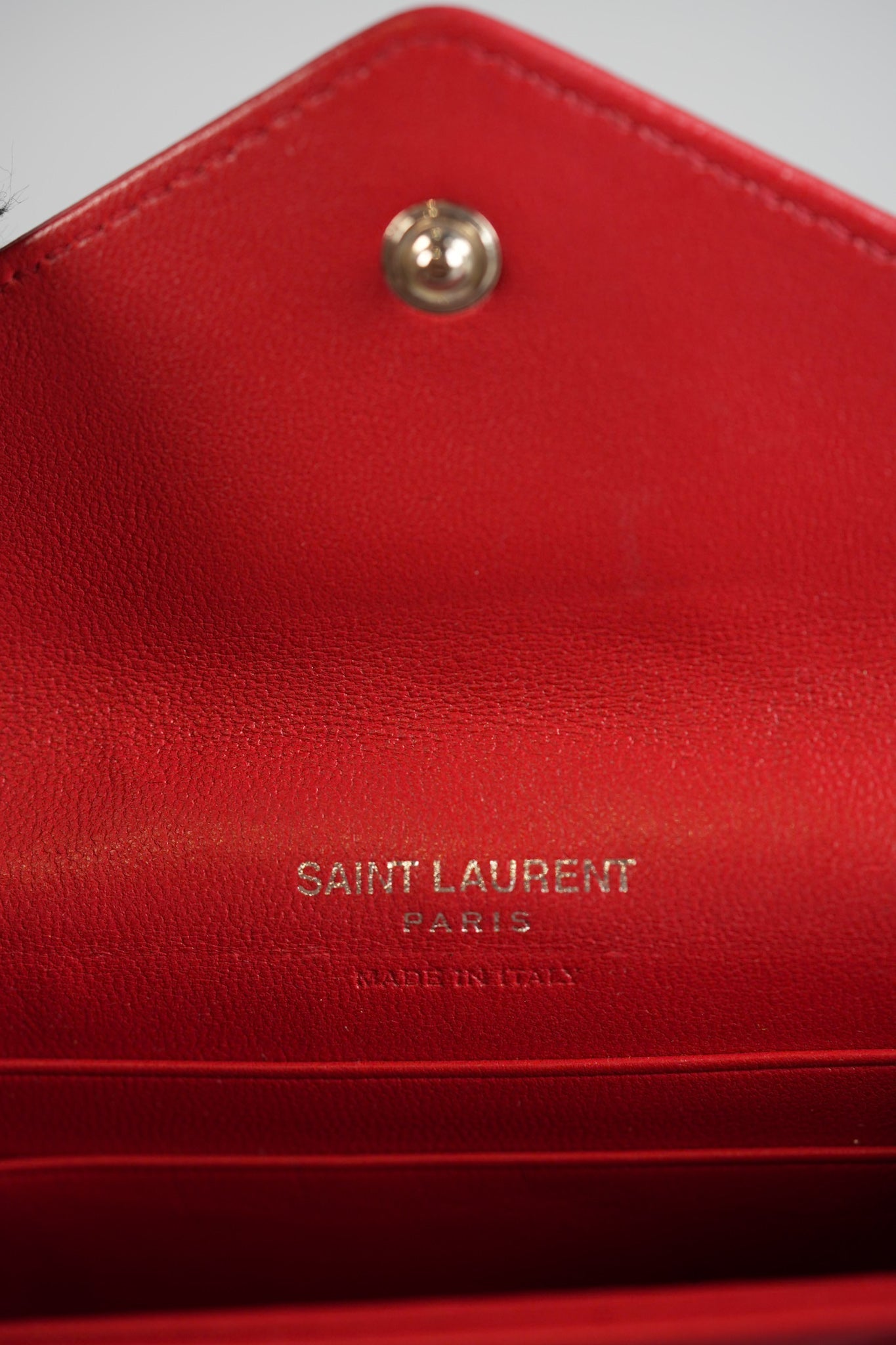 Flap Wallet in Red Lambskin Leather | Purse Maison Luxury Bags Shop