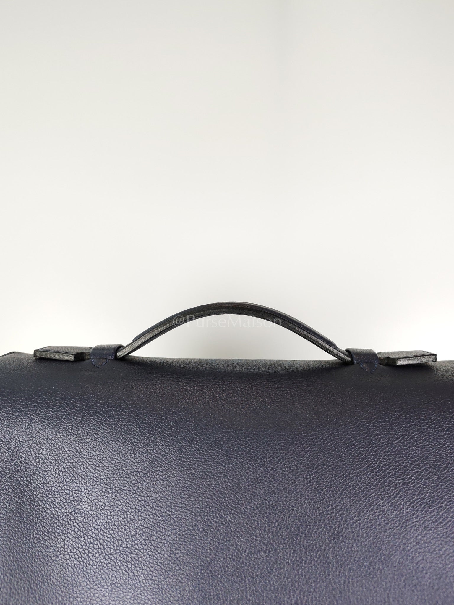 Flash Backpack Blue Nuit in Evercolor Leather and Palladium Hardware Stamp D (2019) | Purse Maison Luxury Bags Shop