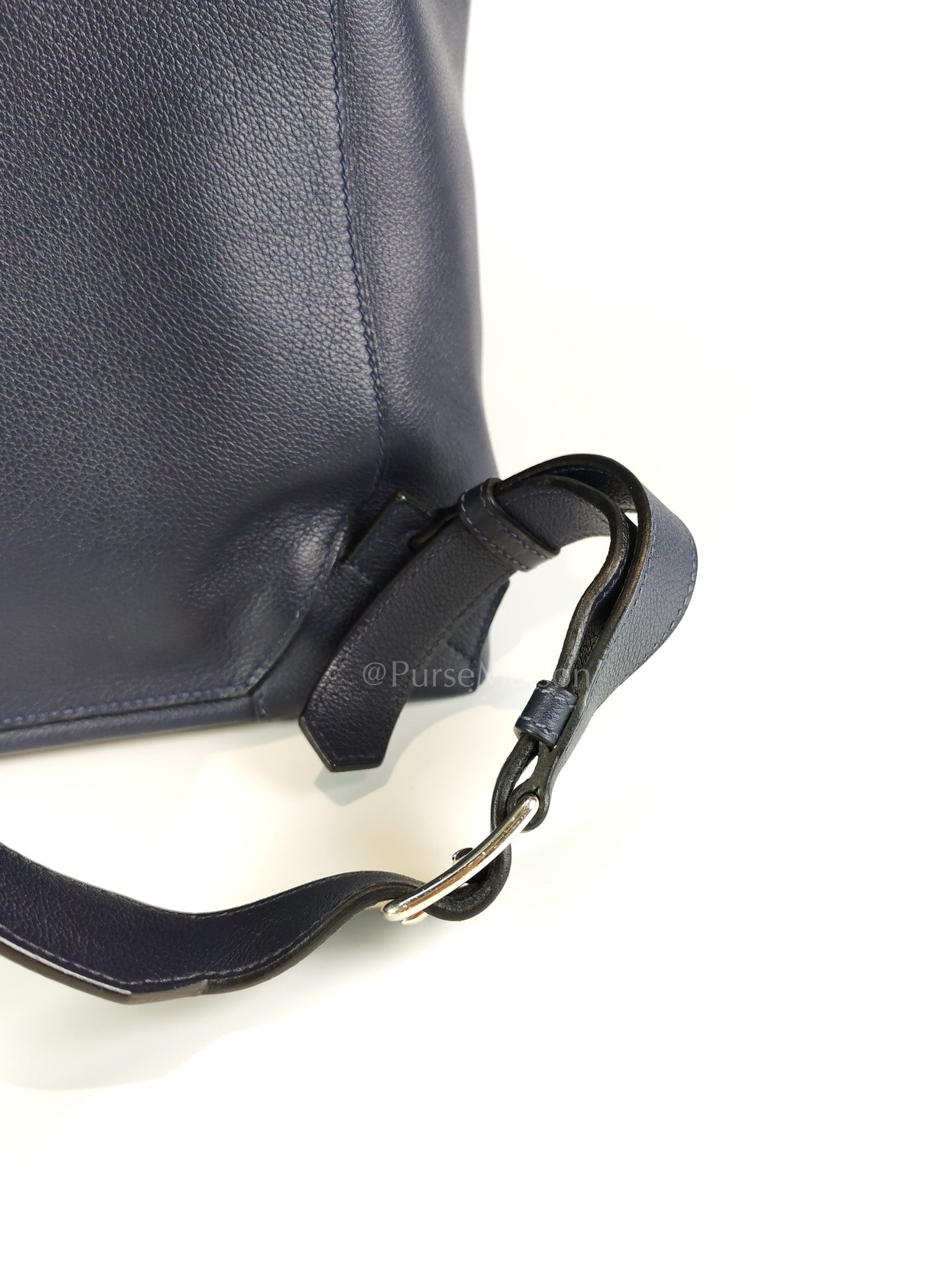 Flash Backpack Blue Nuit in Evercolor Leather and Palladium Hardware Stamp D (2019) | Purse Maison Luxury Bags Shop